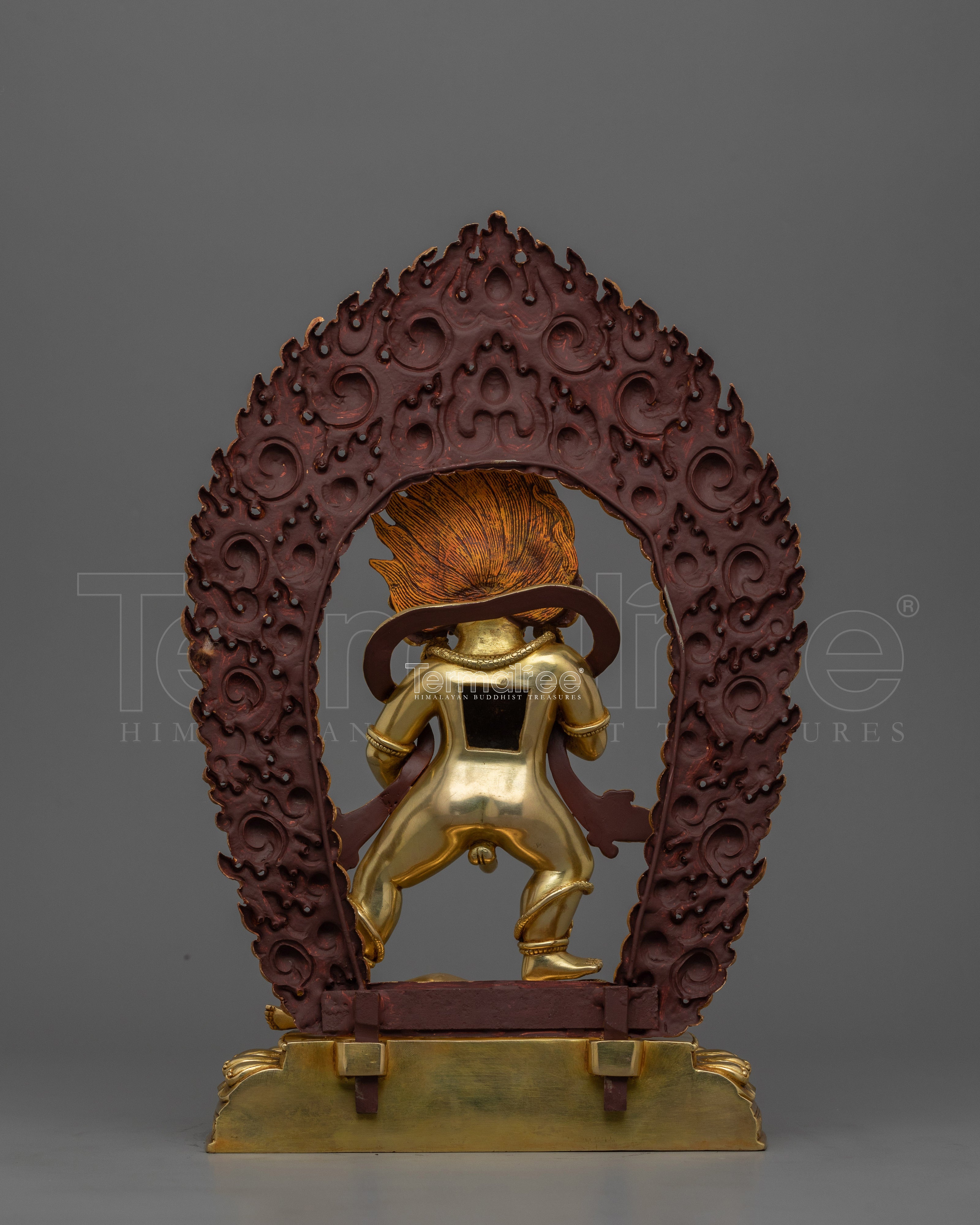 Sacred Black Dzambhala Wealth Deity Statue