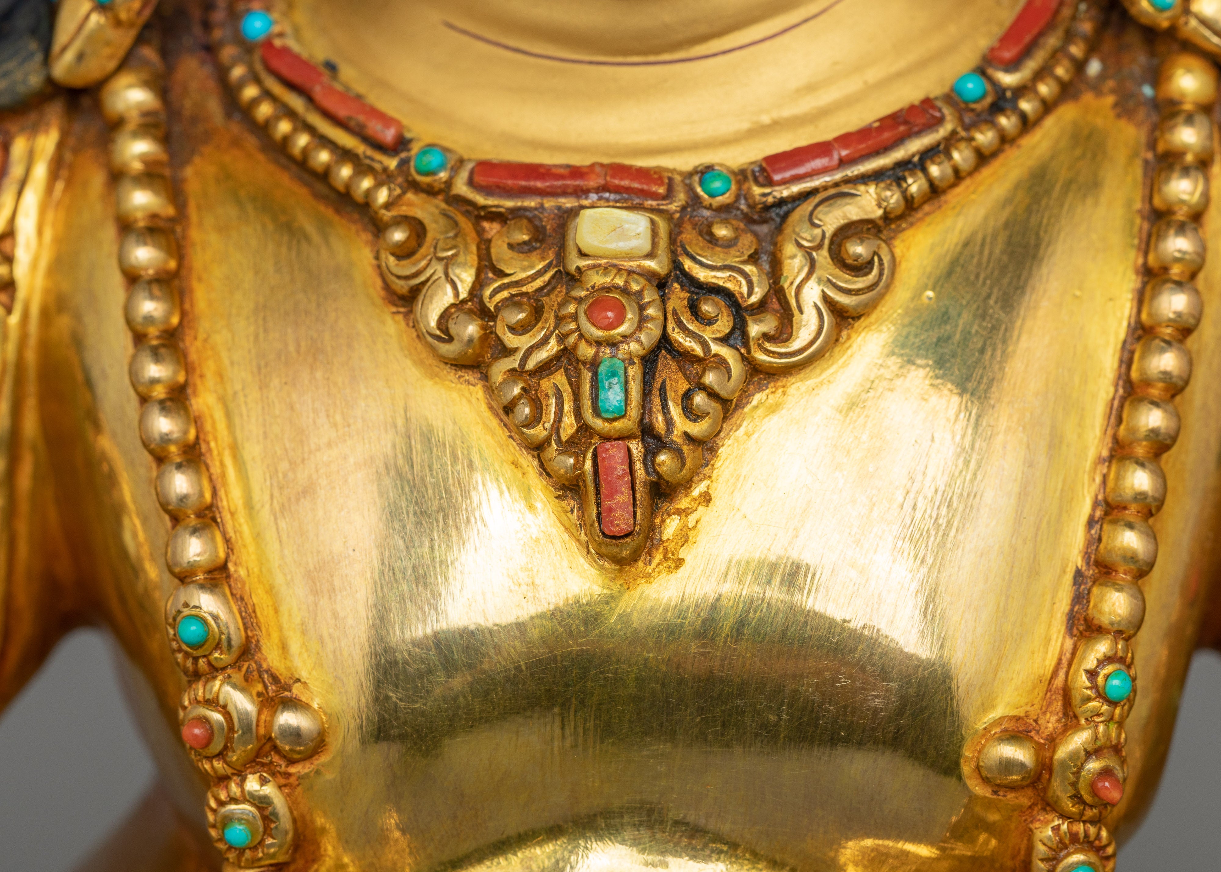 24k Gold Gilded Wealth Deity Dzambhala  | Protector of Wealth and Harmony