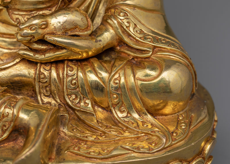 24K Gold Gilded Guru Norla Statue  | Symbol of Wisdom