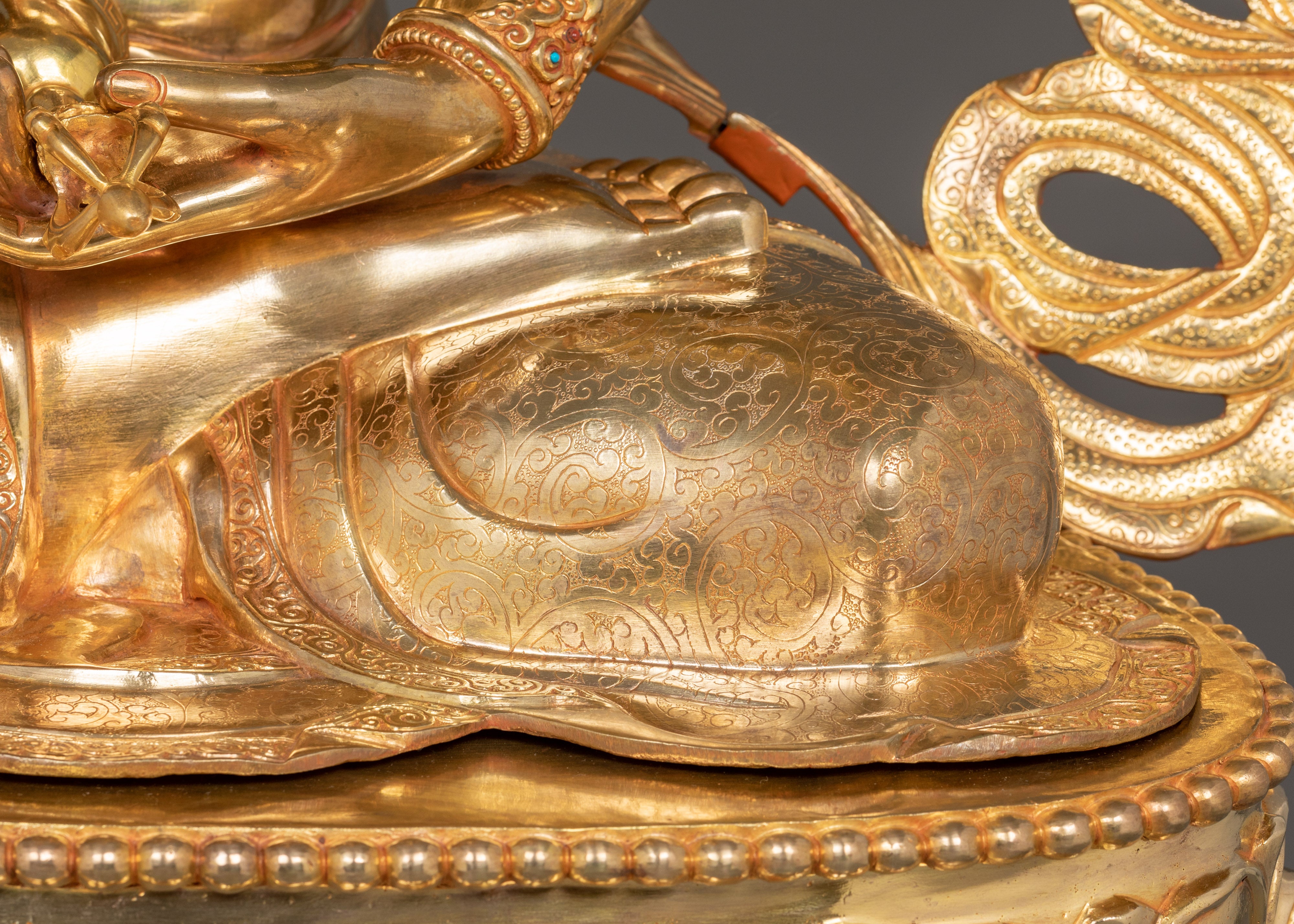 39 Inch Vajrasattva Statue | 24K Gold-Gilded Deity of Purification