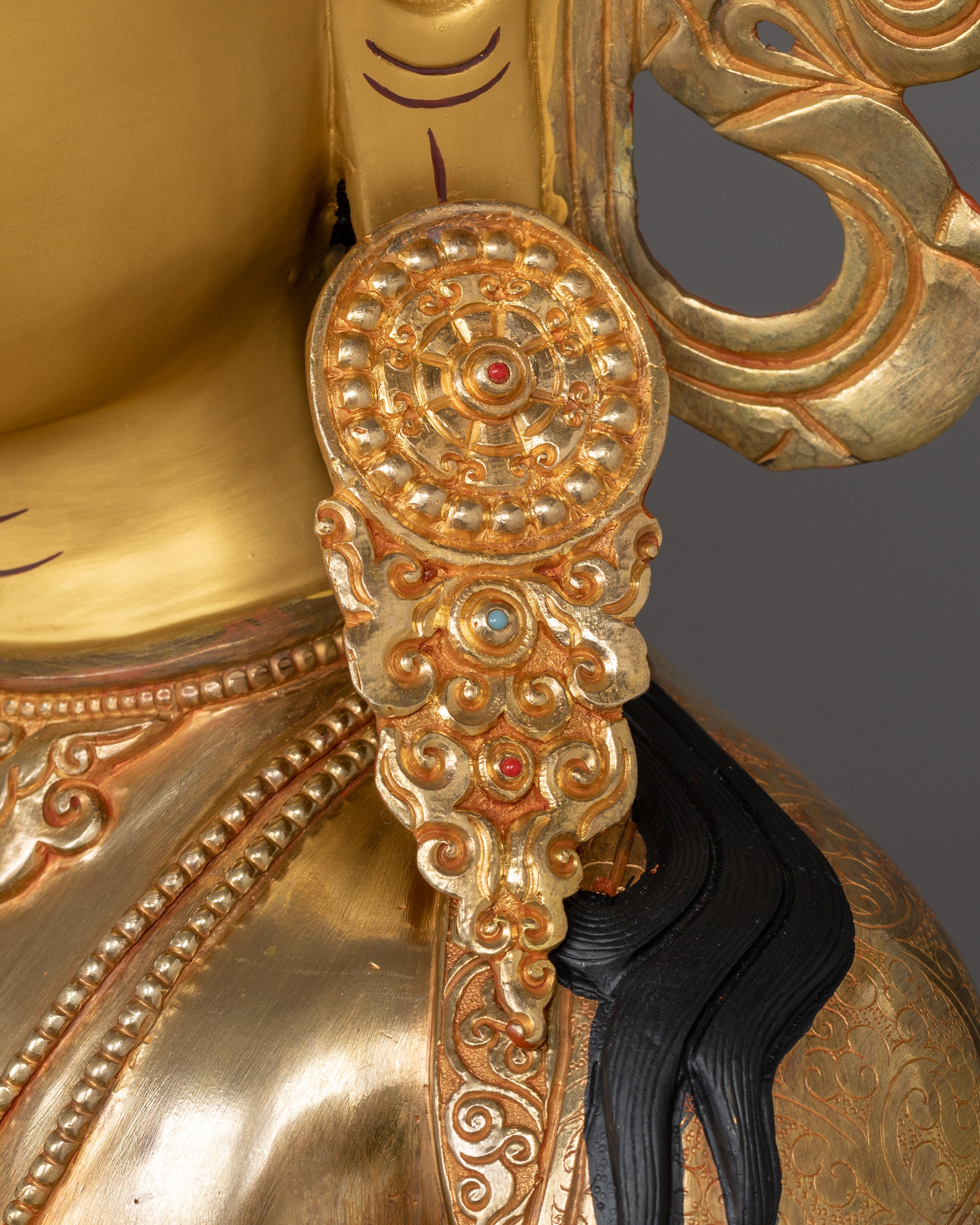 39 Inch Vajrasattva Statue | 24K Gold-Gilded Deity of Purification