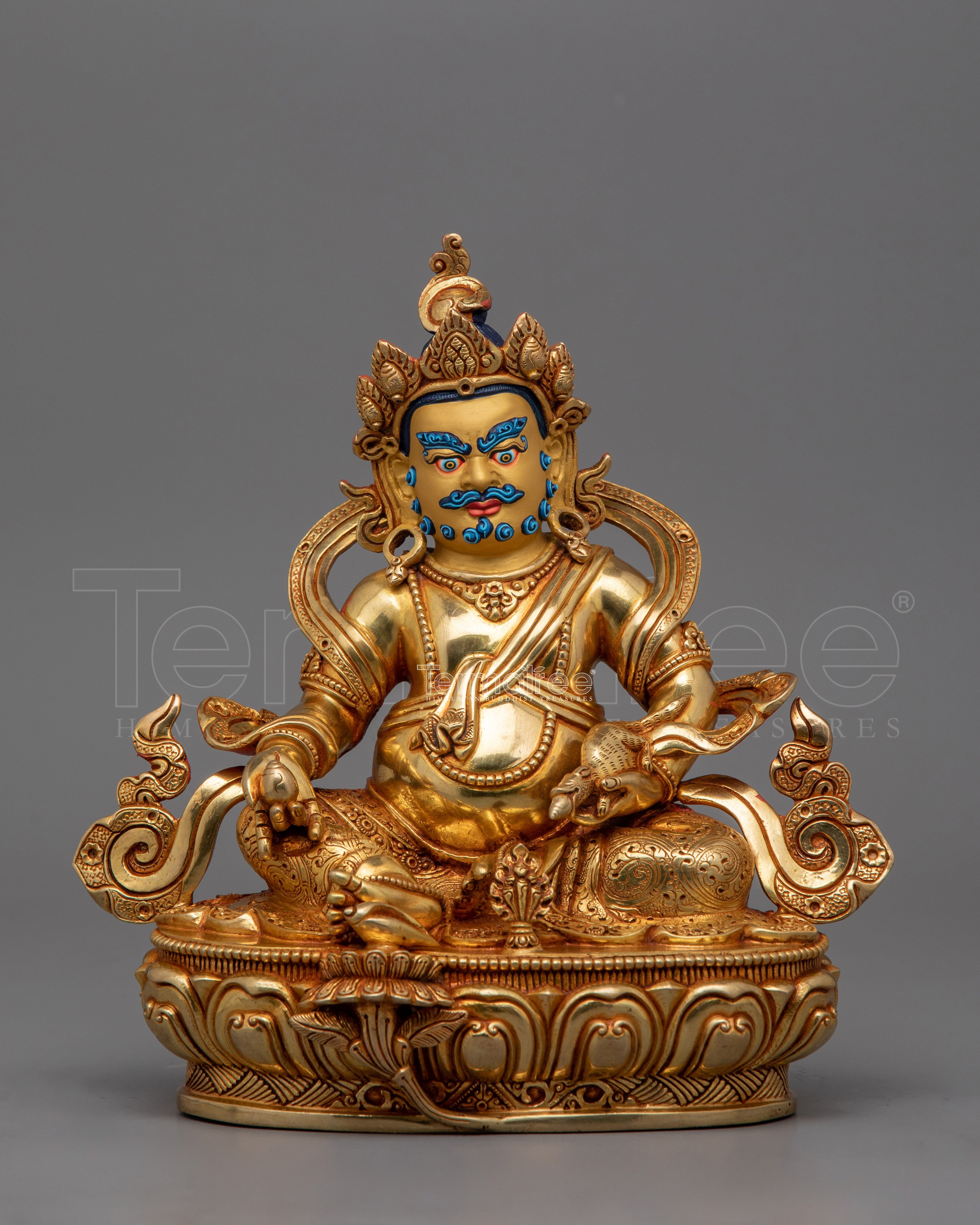 Himalayan Deity Golden Dzambhala Statue | Symbol of Wealth and Prosperity