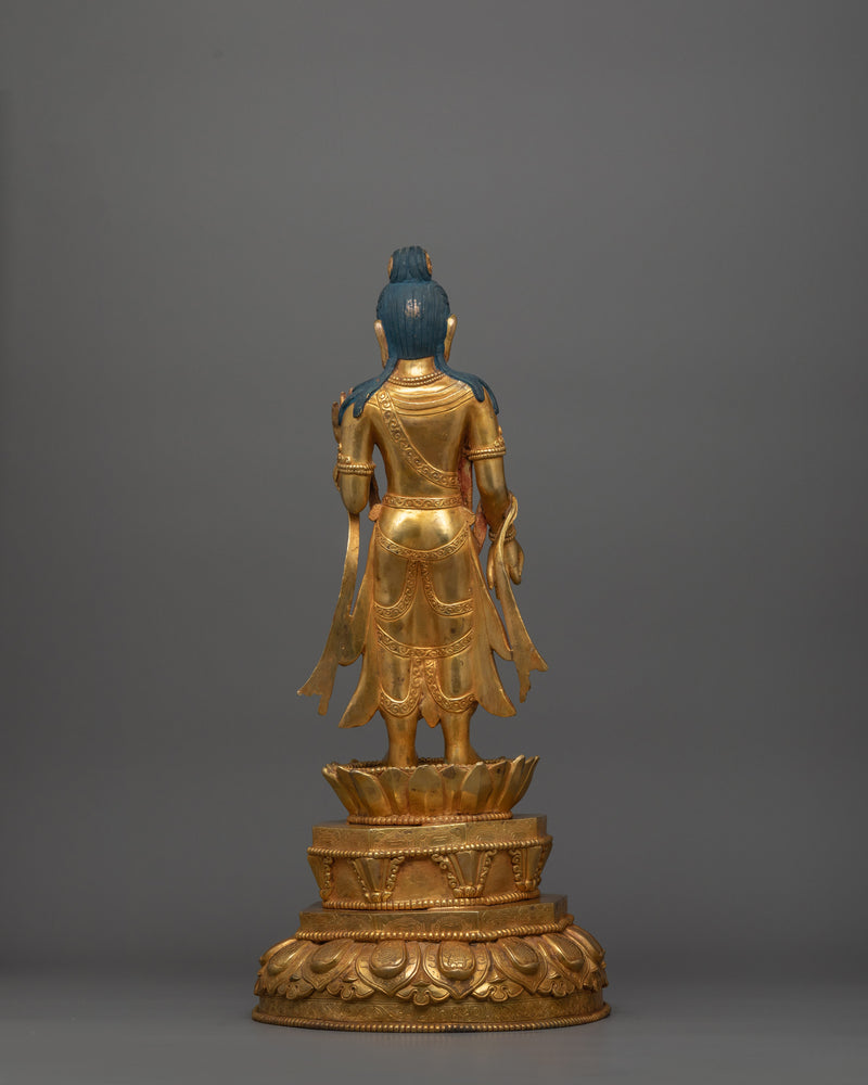 Tibetan Japanese Avalokiteshvara Statue | Bodhisattva of Compassion and Mercy