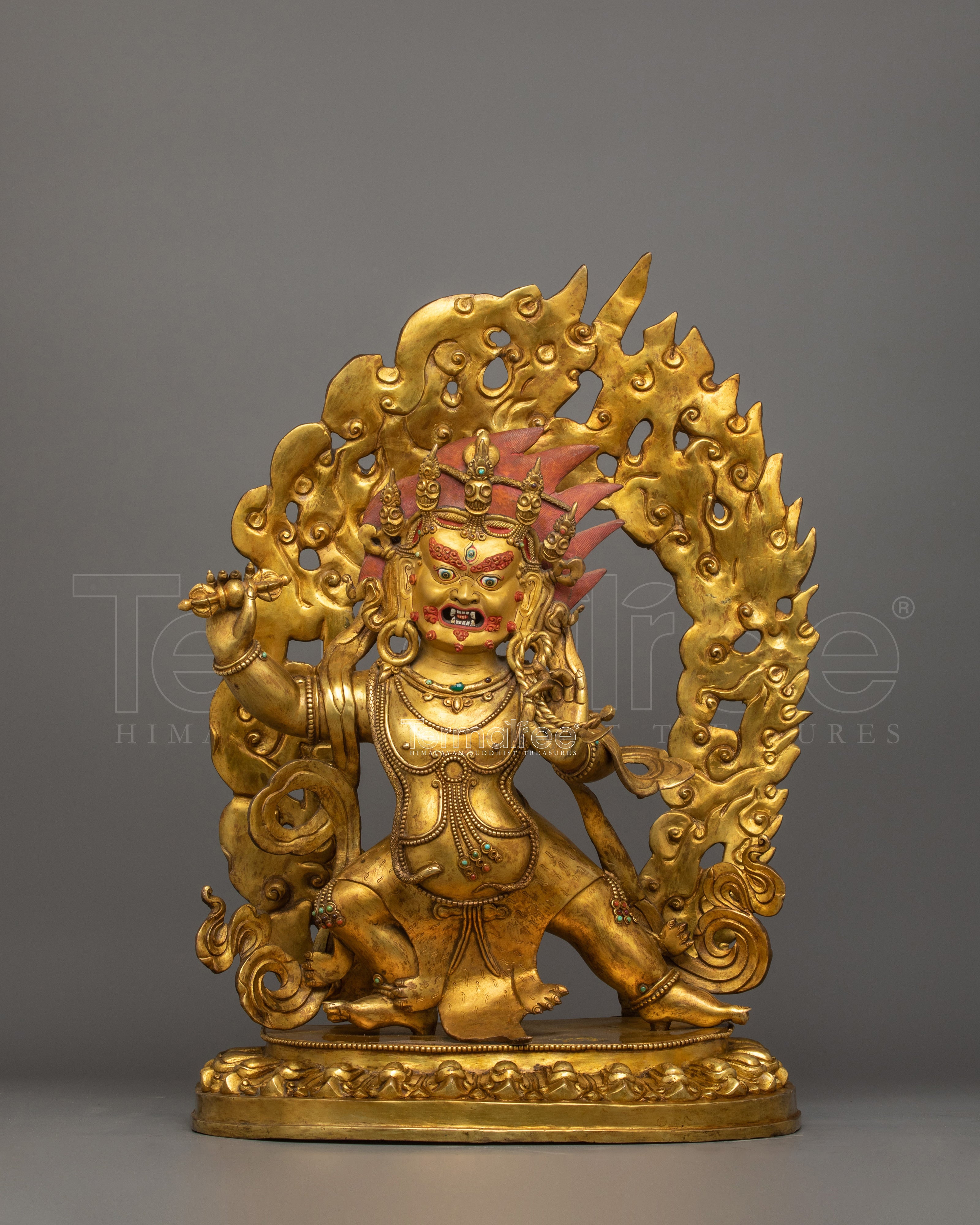 Tibetan Bodhisattva Deity Vajrapani Statue | Protector of Dharma, Spiritual Strength