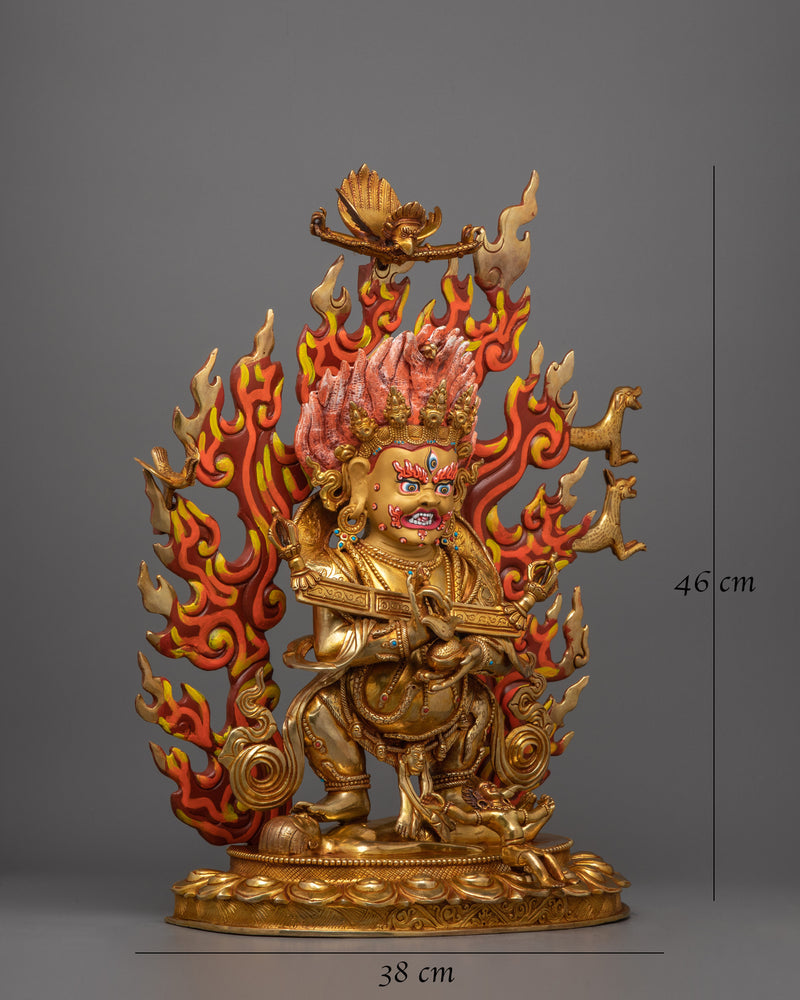 Handmade Shakya Mahakala Sculpture | Protector of Wisdom