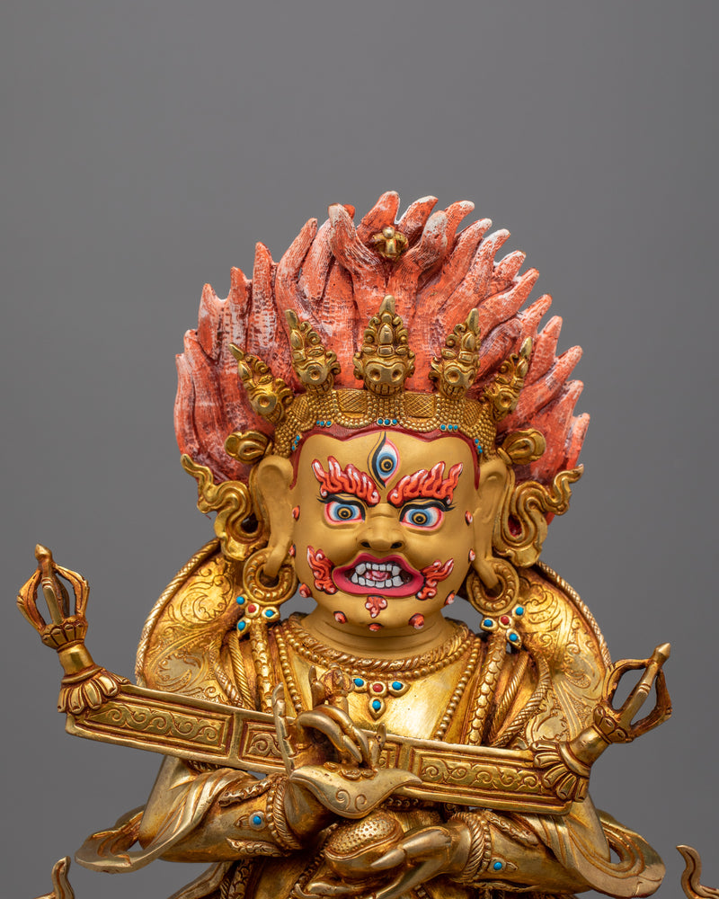 Handmade Shakya Mahakala Sculpture | Protector of Wisdom