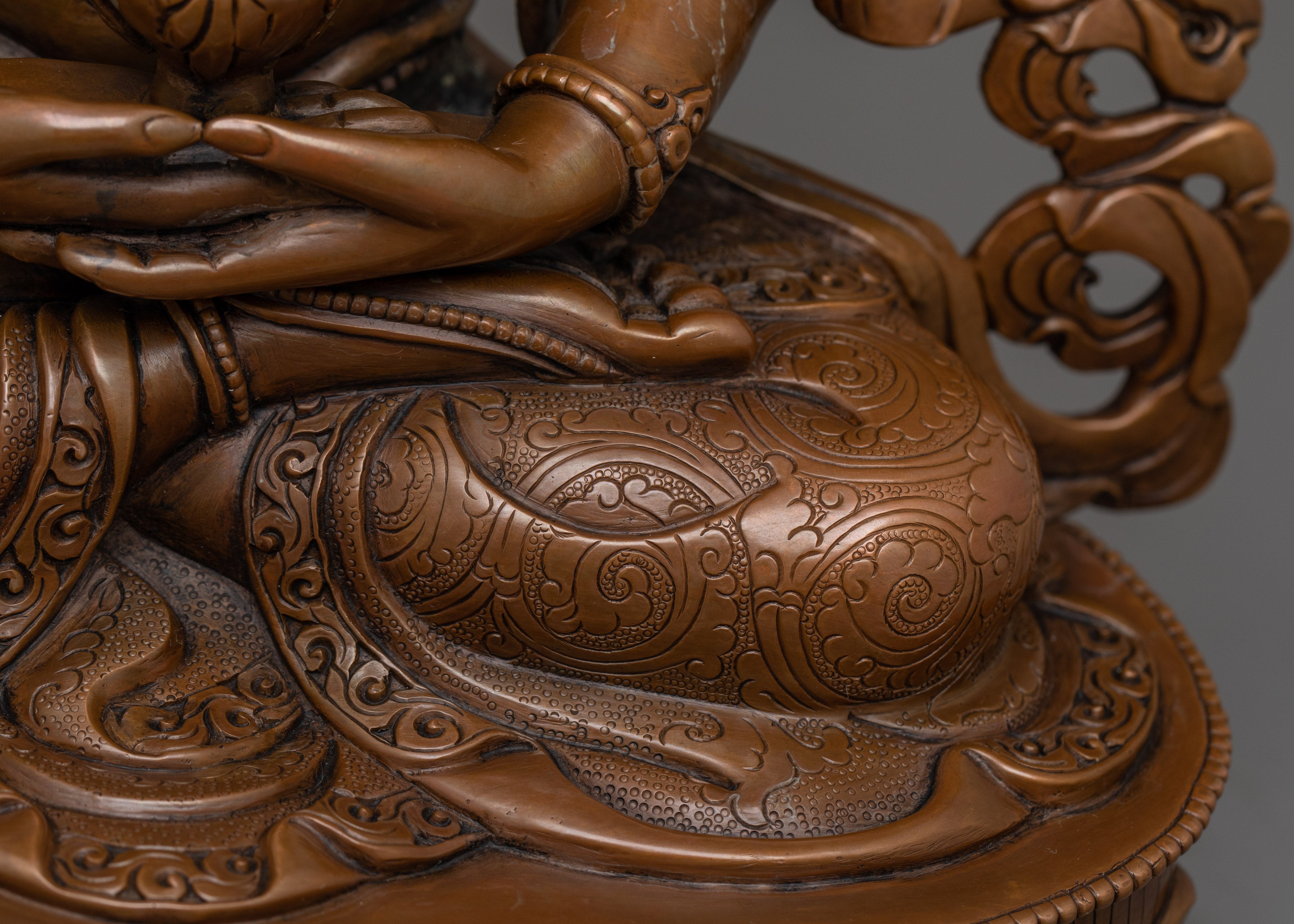 Serene Amitayus Buddha of Longevity Statue | Traditional Himalayan Artwork