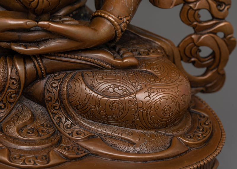 Serene Amitayus Buddha of Longevity Statue | Traditional Himalayan Artwork