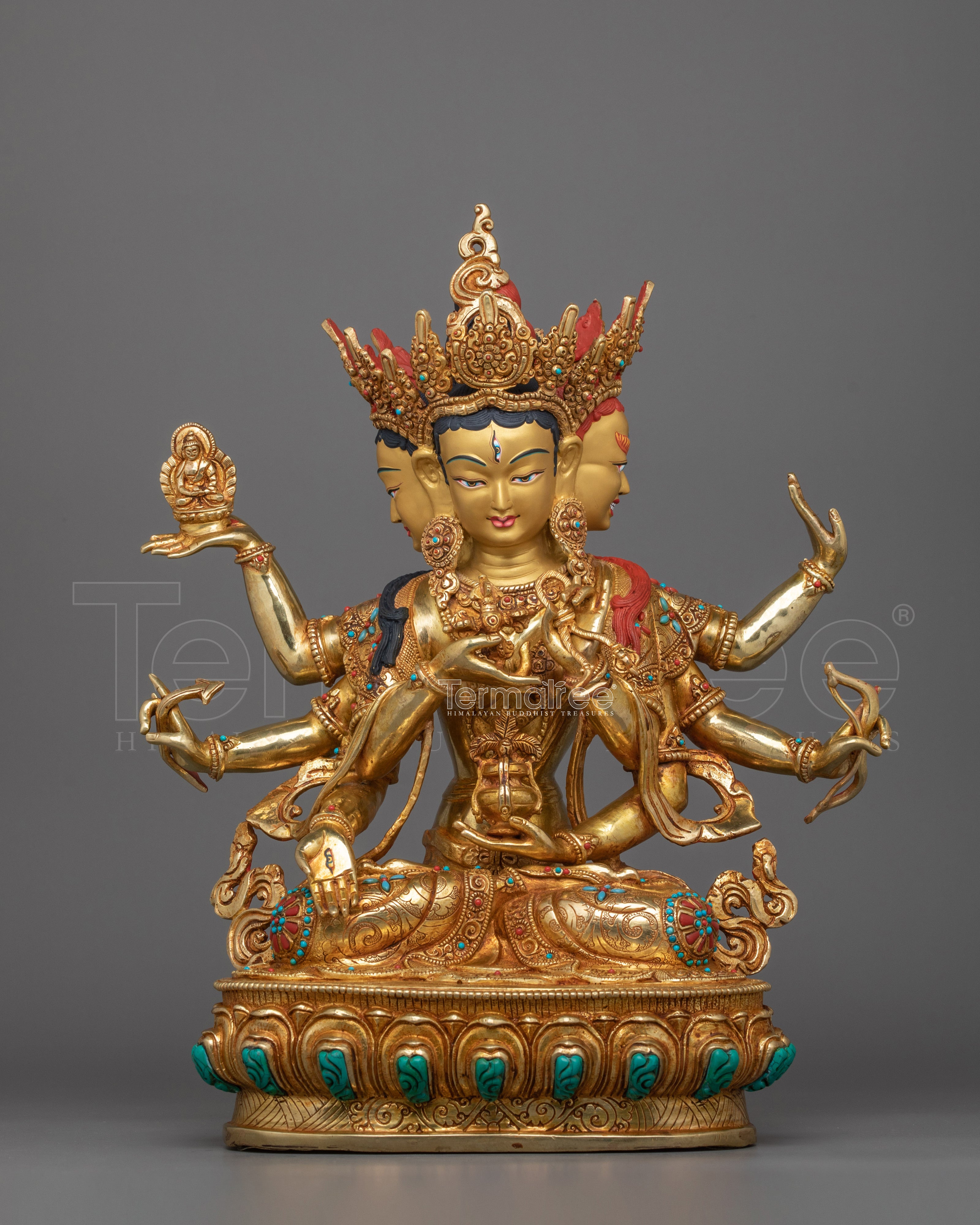 Handmade Ushnishavijaya "Namgyalma" Statue | Enlightened Dakini Figurine