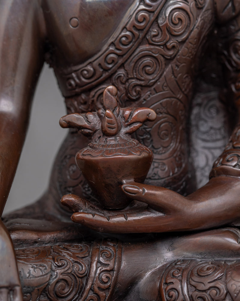 Handmade Medicine Buddha Deity Figurine | Perfect for Buddhist shrine