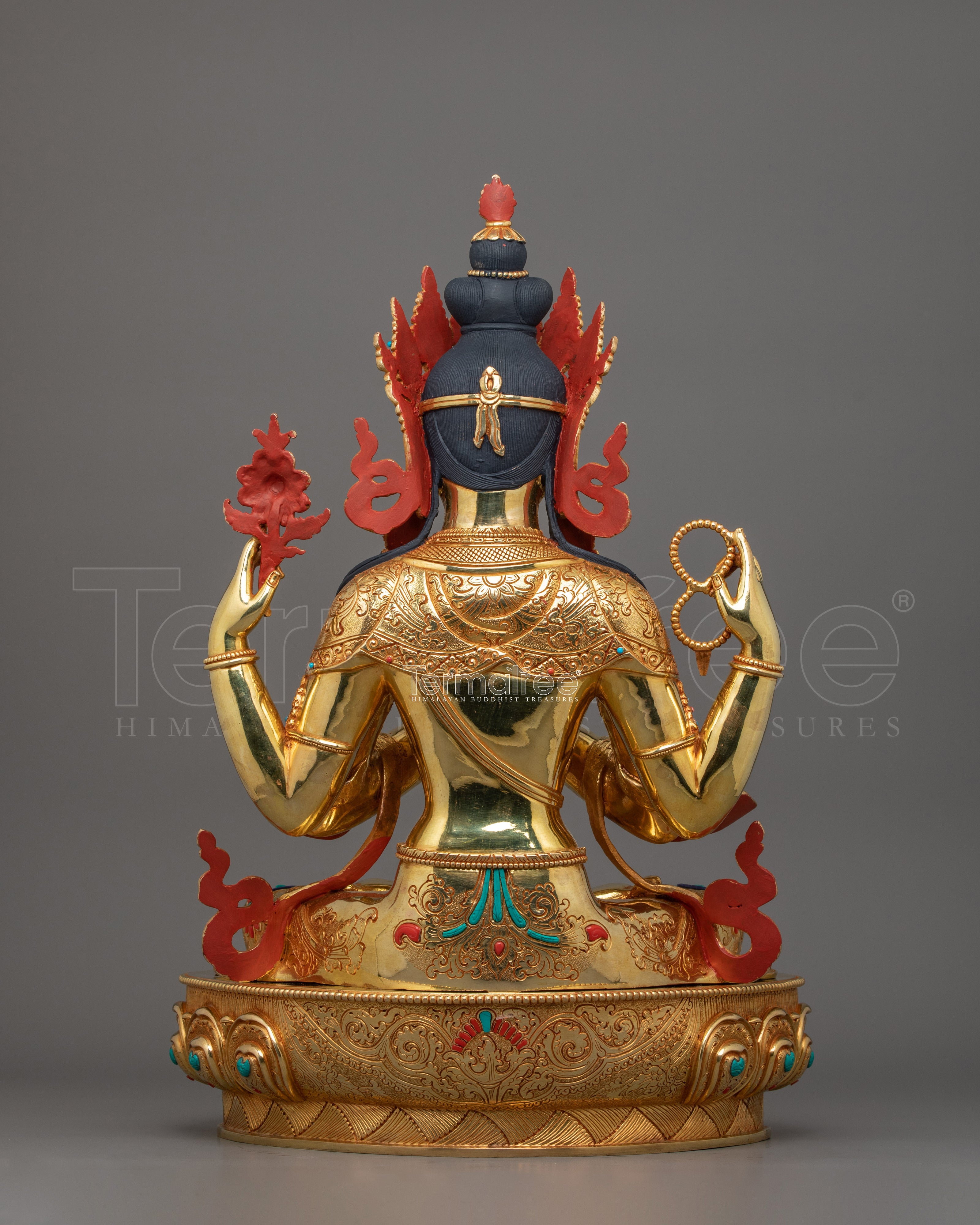 Beautiful Four Armed Chenrezig Statue | Bodhisattva Avalokiteshvara Deity