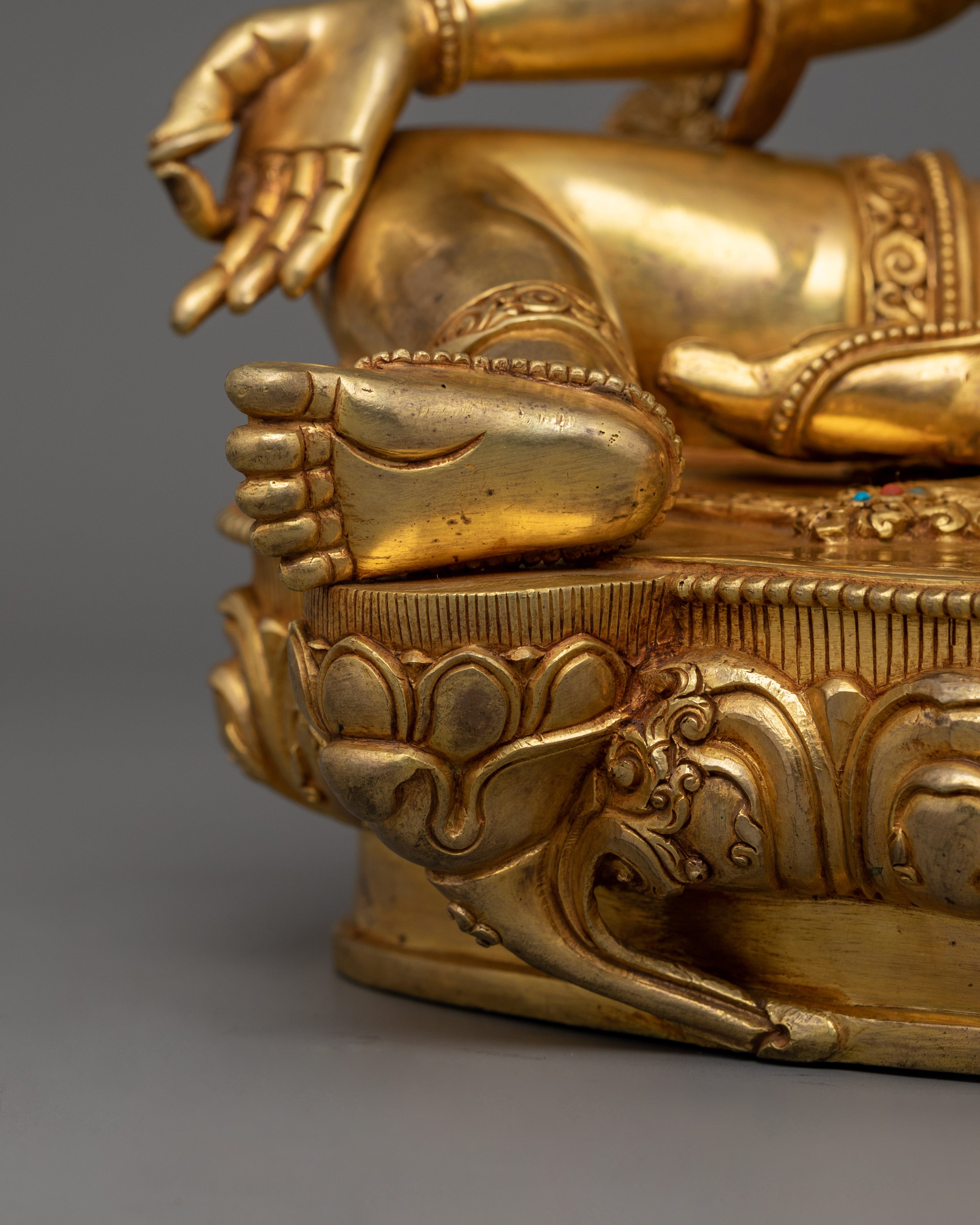 Handcrafted Goddess Green Tara Sculpture | Himalayan Tibetan Art