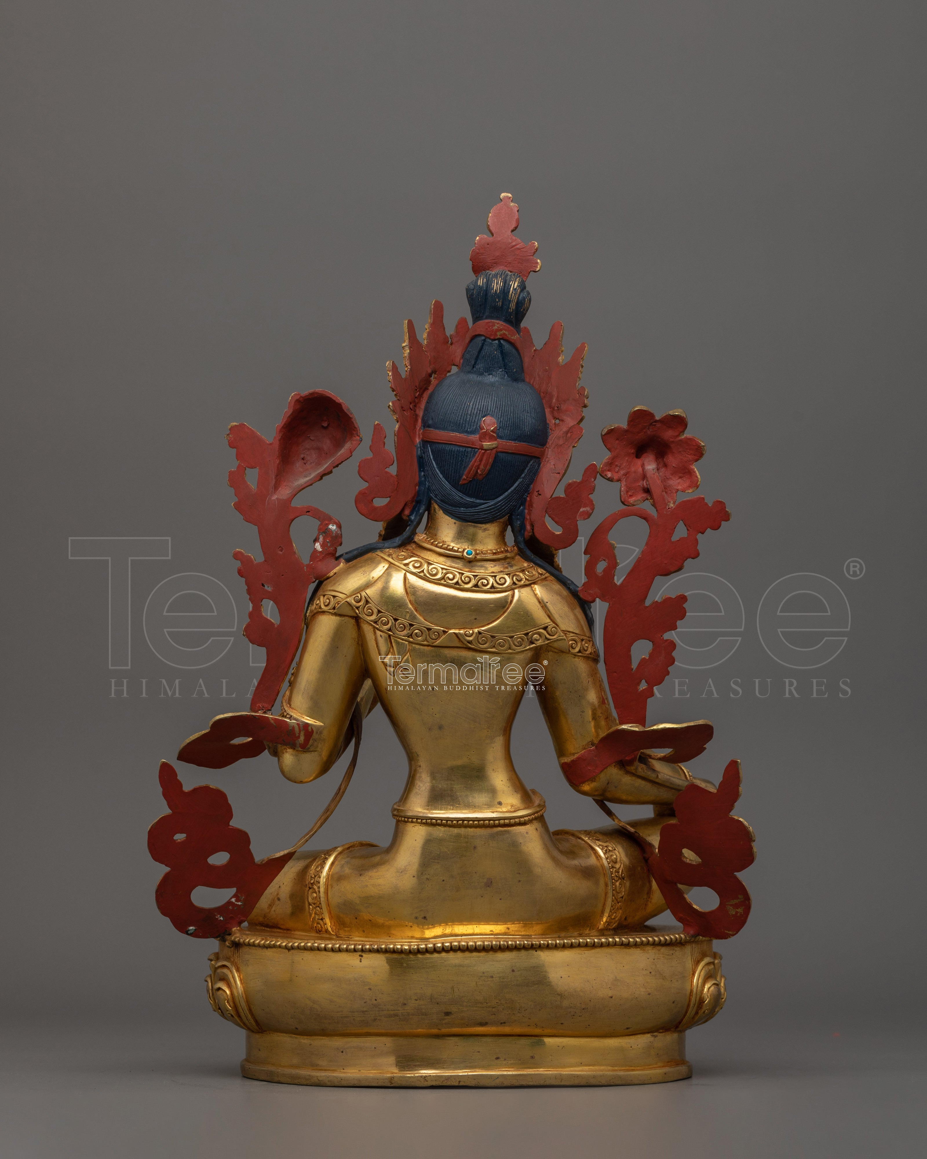 Handcrafted Goddess Green Tara Sculpture | Himalayan Tibetan Art