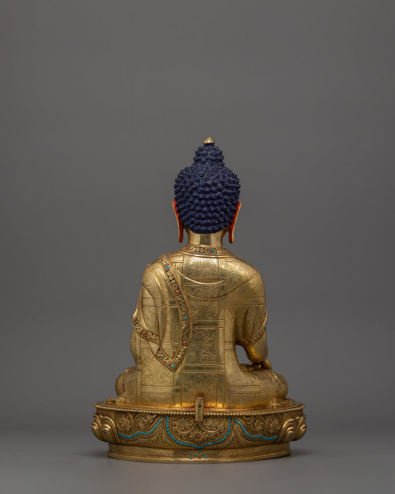 16.5 Inch Handmade Tibetan Shakyamuni Statue | Dharma Teacher