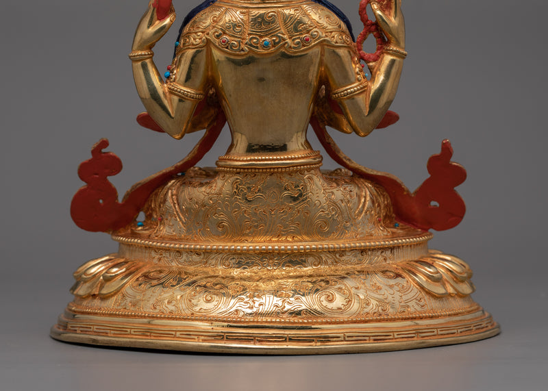 Historical 4 Armed Chenrezig Statue | Avalokiteshvara Sculpture