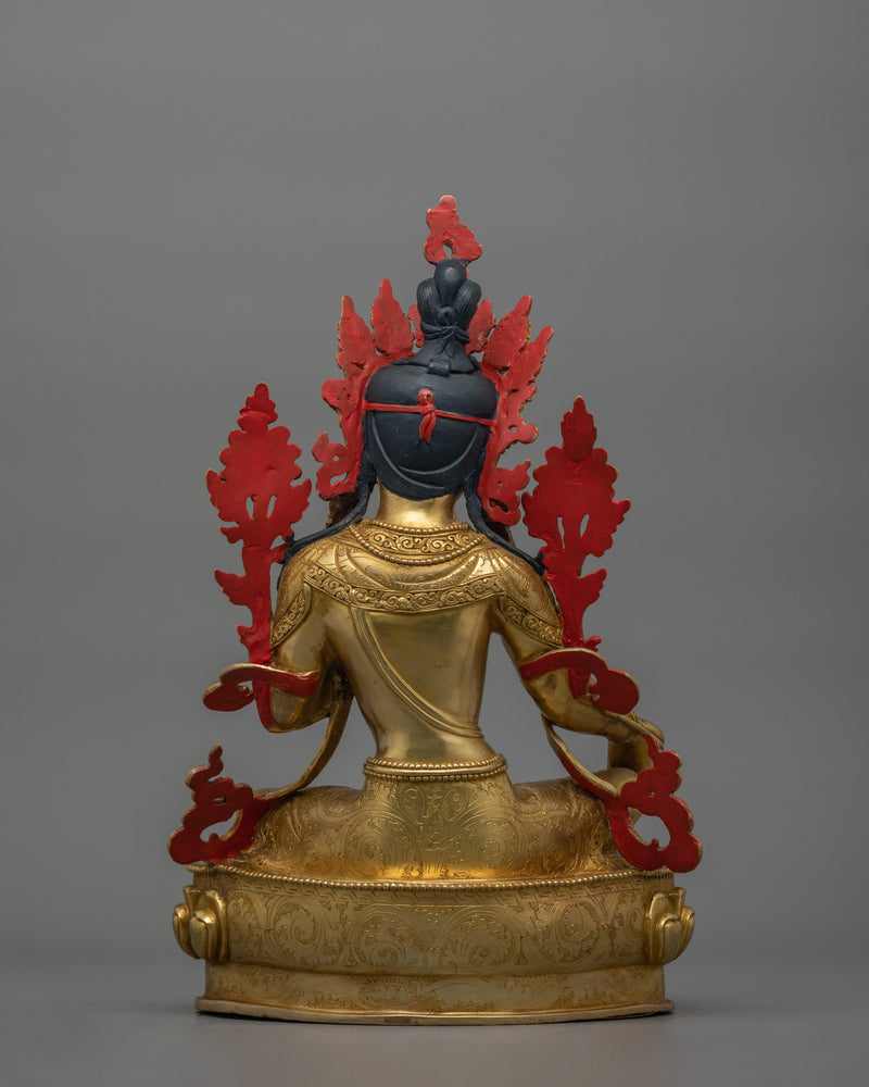 Green Tara Protector Deity Statue | Divine Feminine Artwork