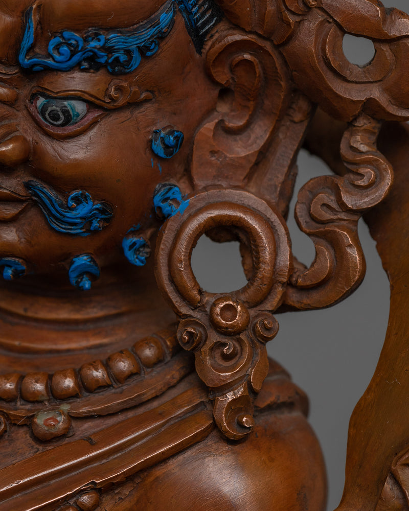 Wealth Deity Oxidized Dzambhala | Tibetan Dzambhala Wealth God Statue |