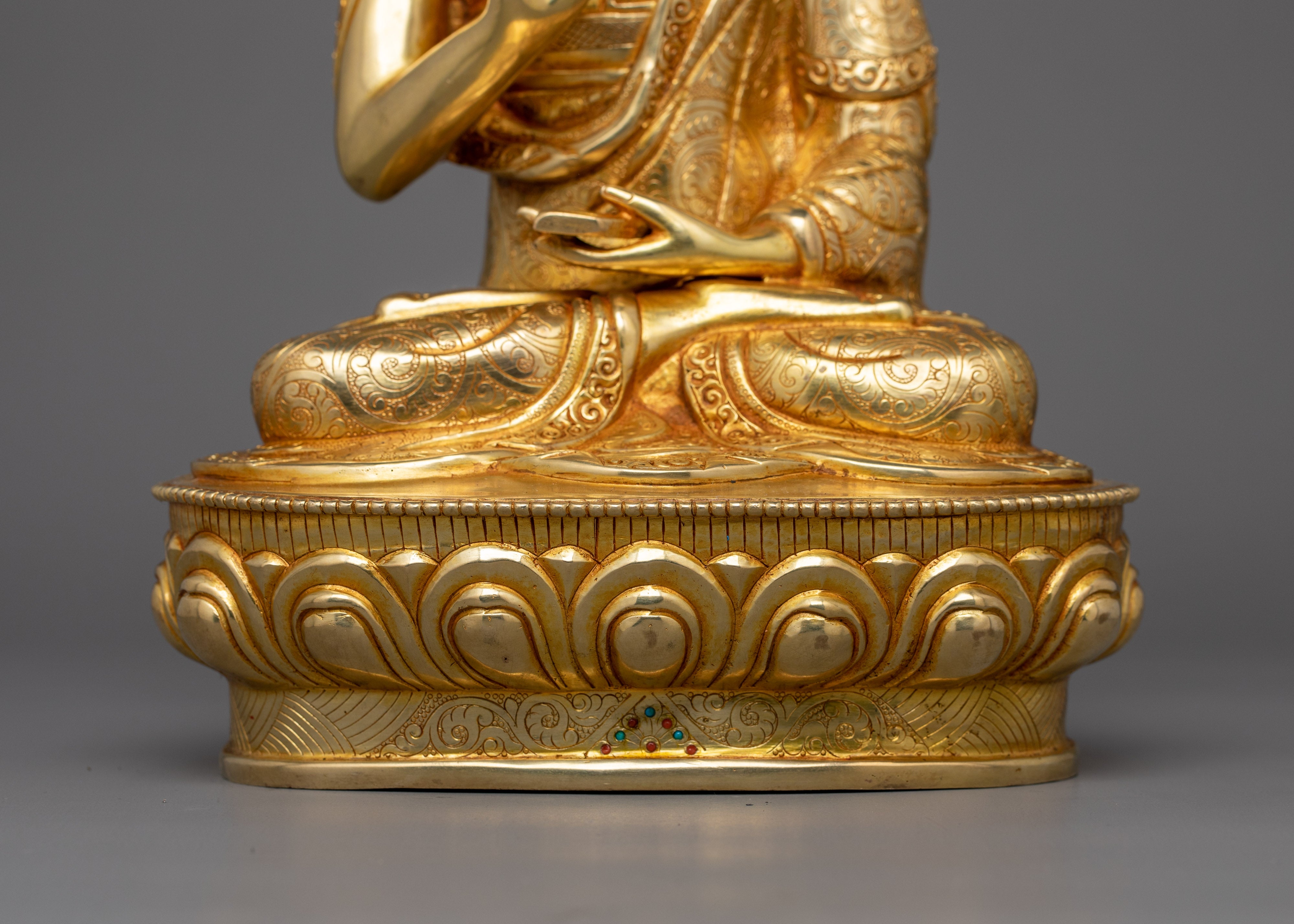 Himalayan Tsongkhapa Trio Set Statue | Spiritual Masters of Tibetan Buddhism