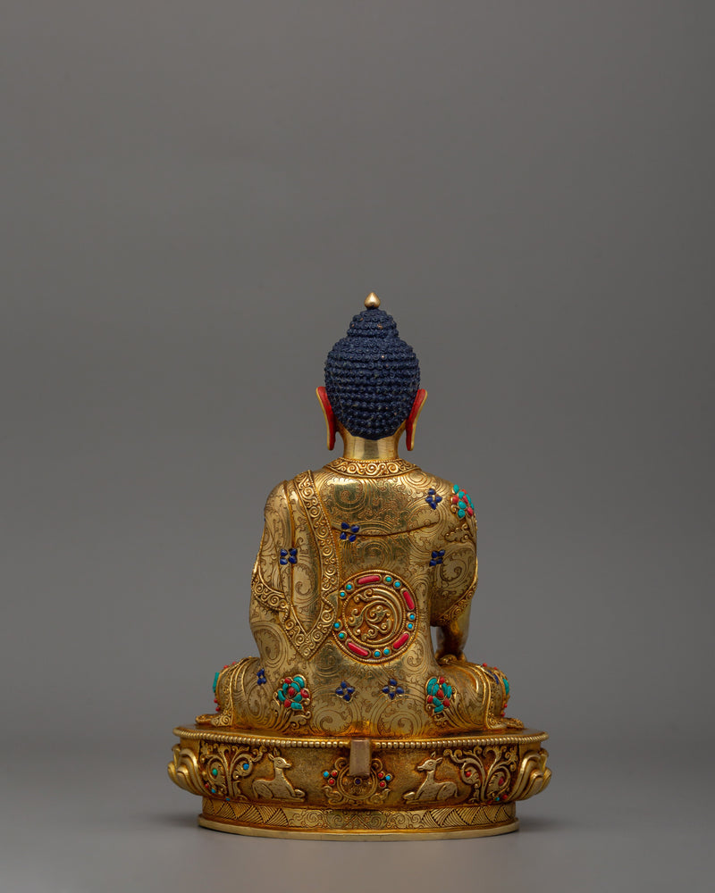 Tibetan Figurine of Buddhist Deity Shakyamuni Buddha | The Enlightened Dharma Teacher
