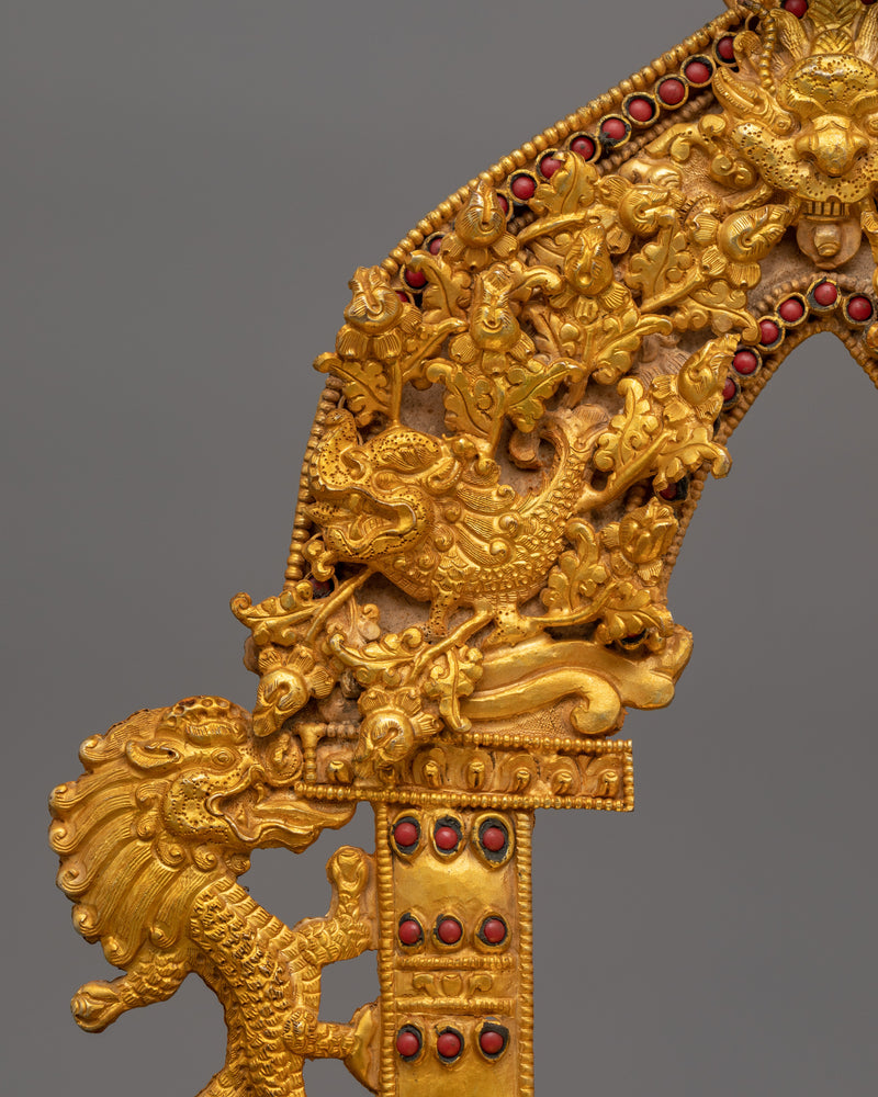 Lapis Stone Shakyamuni Buddha Statue | 24K Gold Gilded Artwork