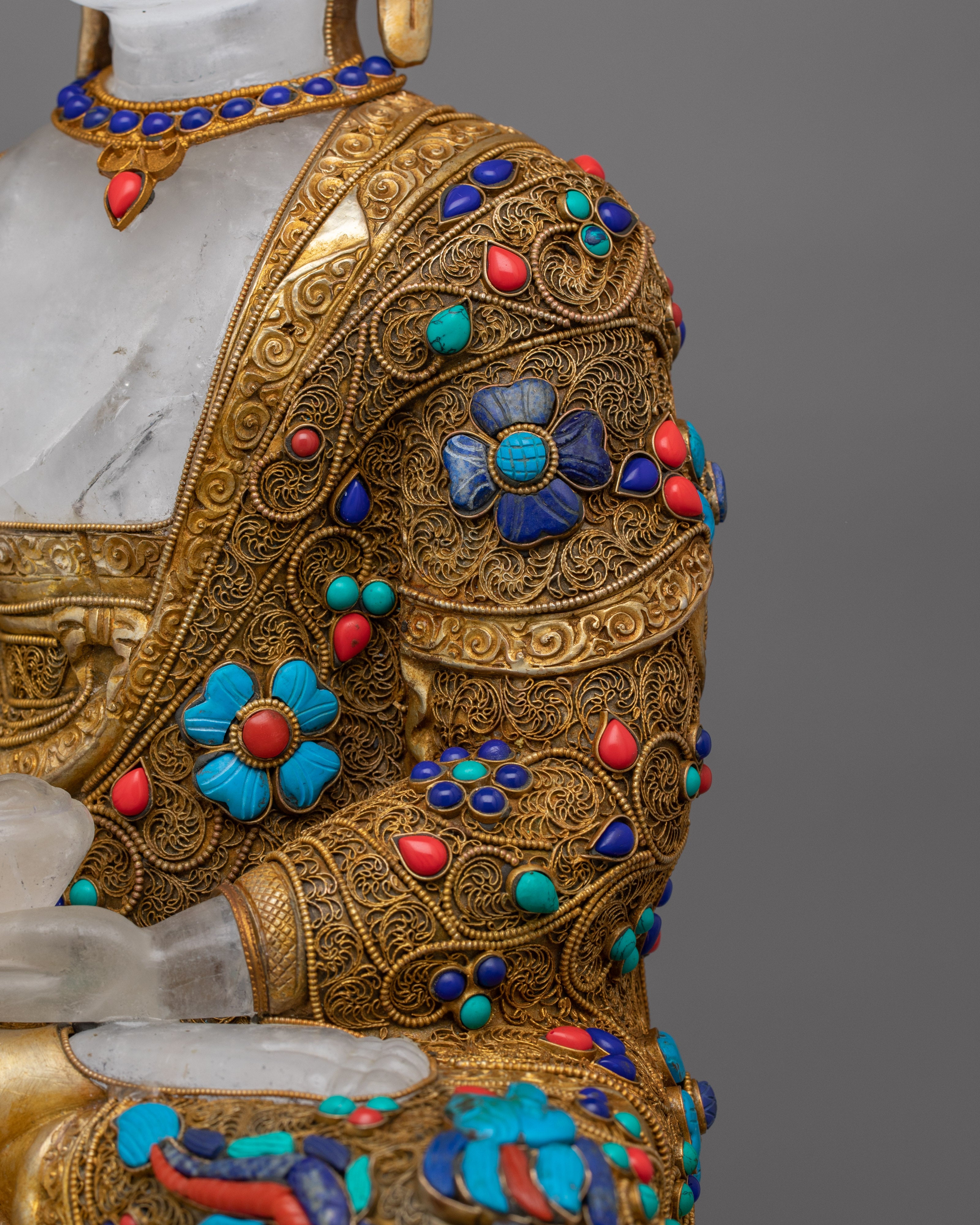 Shakyamuni Buddha with Crystal Body Statue | First Enlightenment Buddha