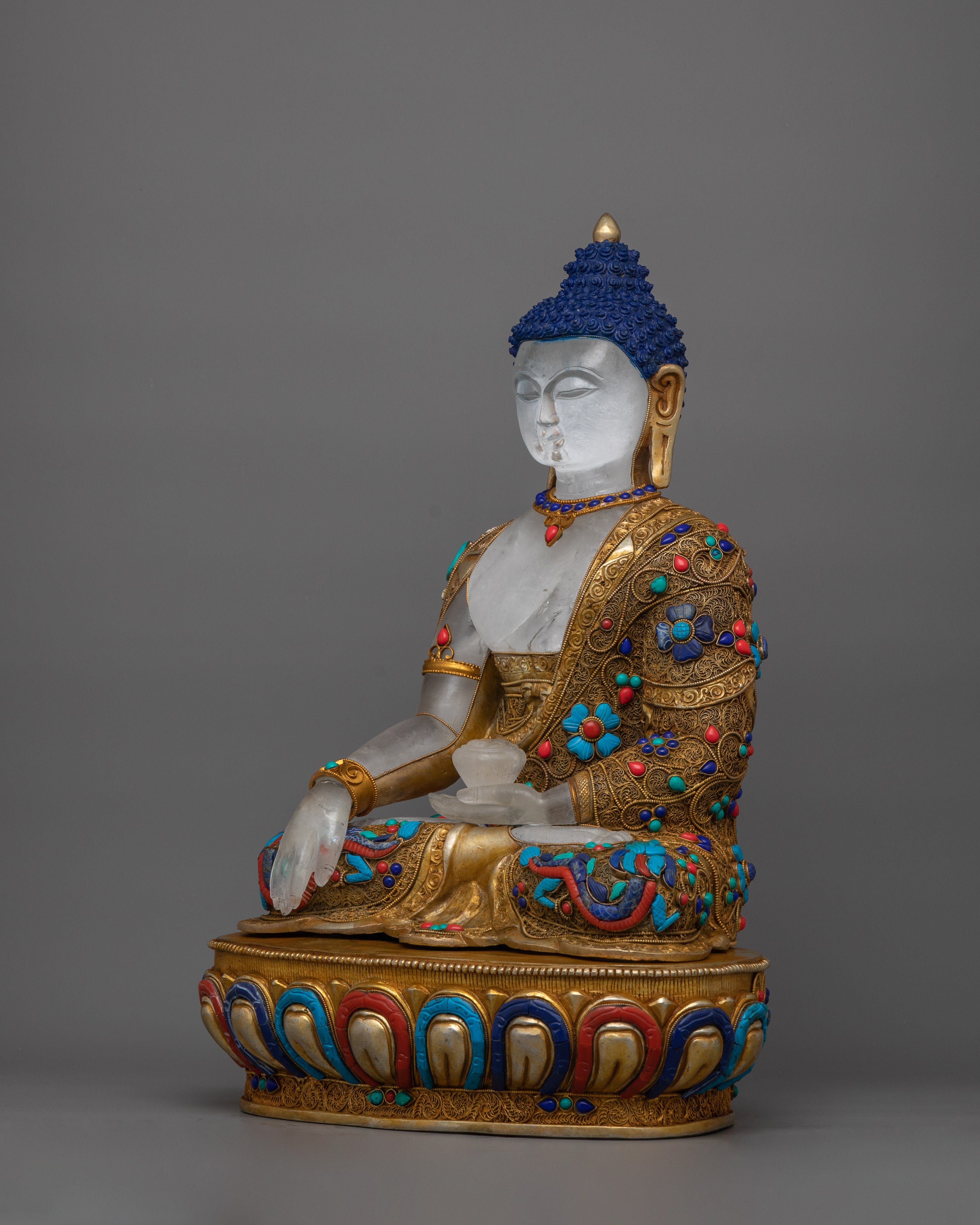 Shakyamuni Buddha with Crystal Body Statue | First Enlightenment Buddha