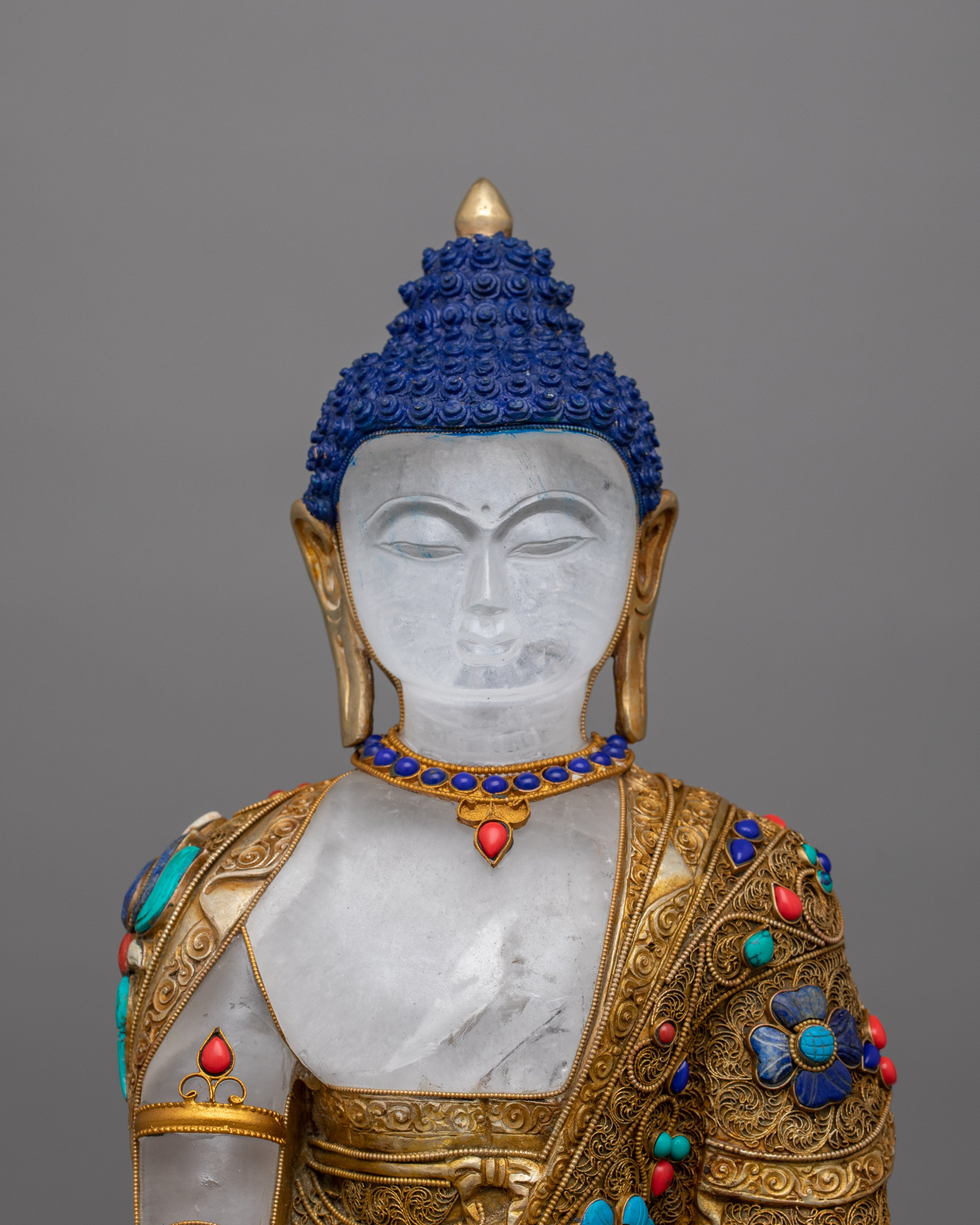 Shakyamuni Buddha with Crystal Body Statue | First Enlightenment Buddha