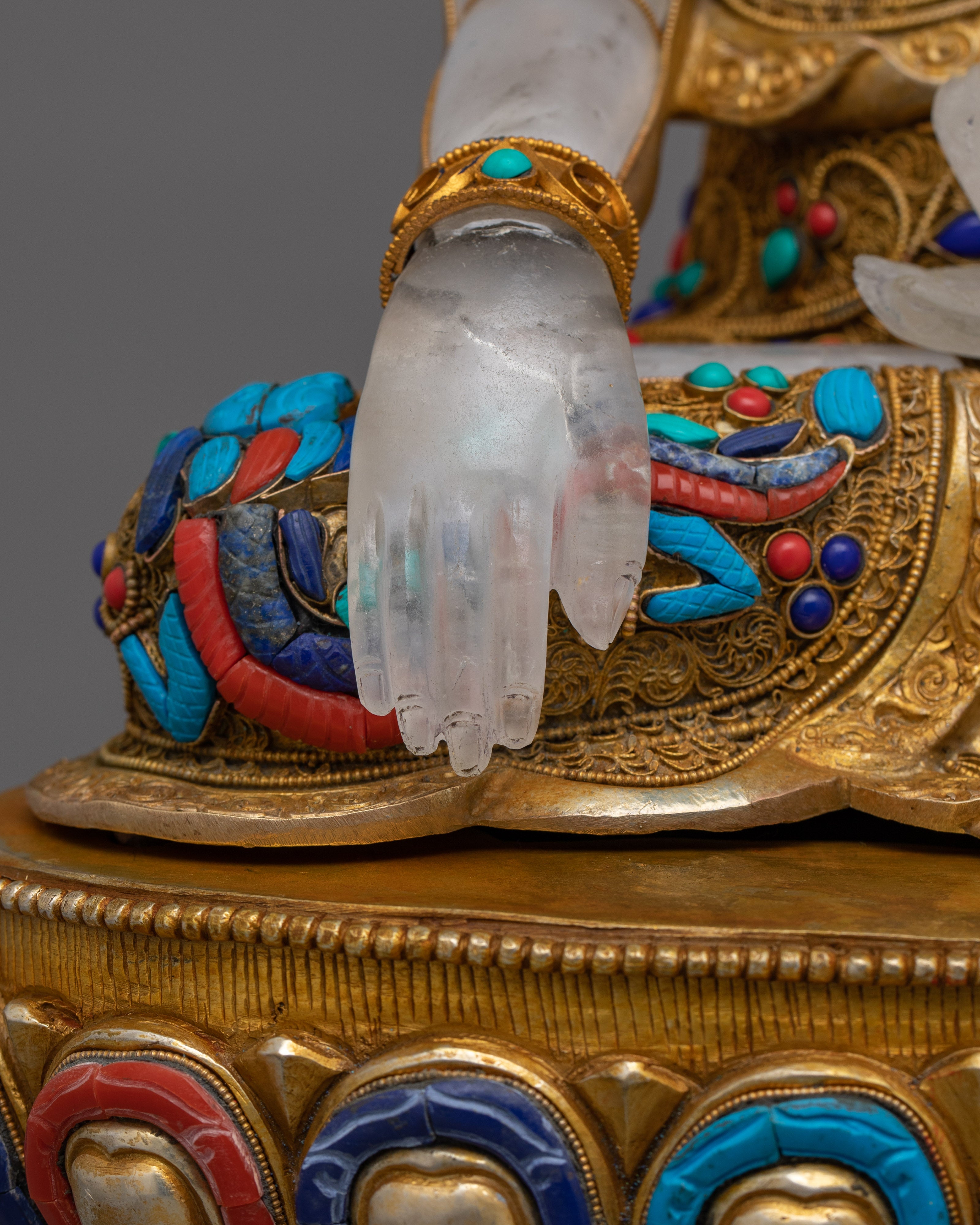 Shakyamuni Buddha with Crystal Body Statue | First Enlightenment Buddha