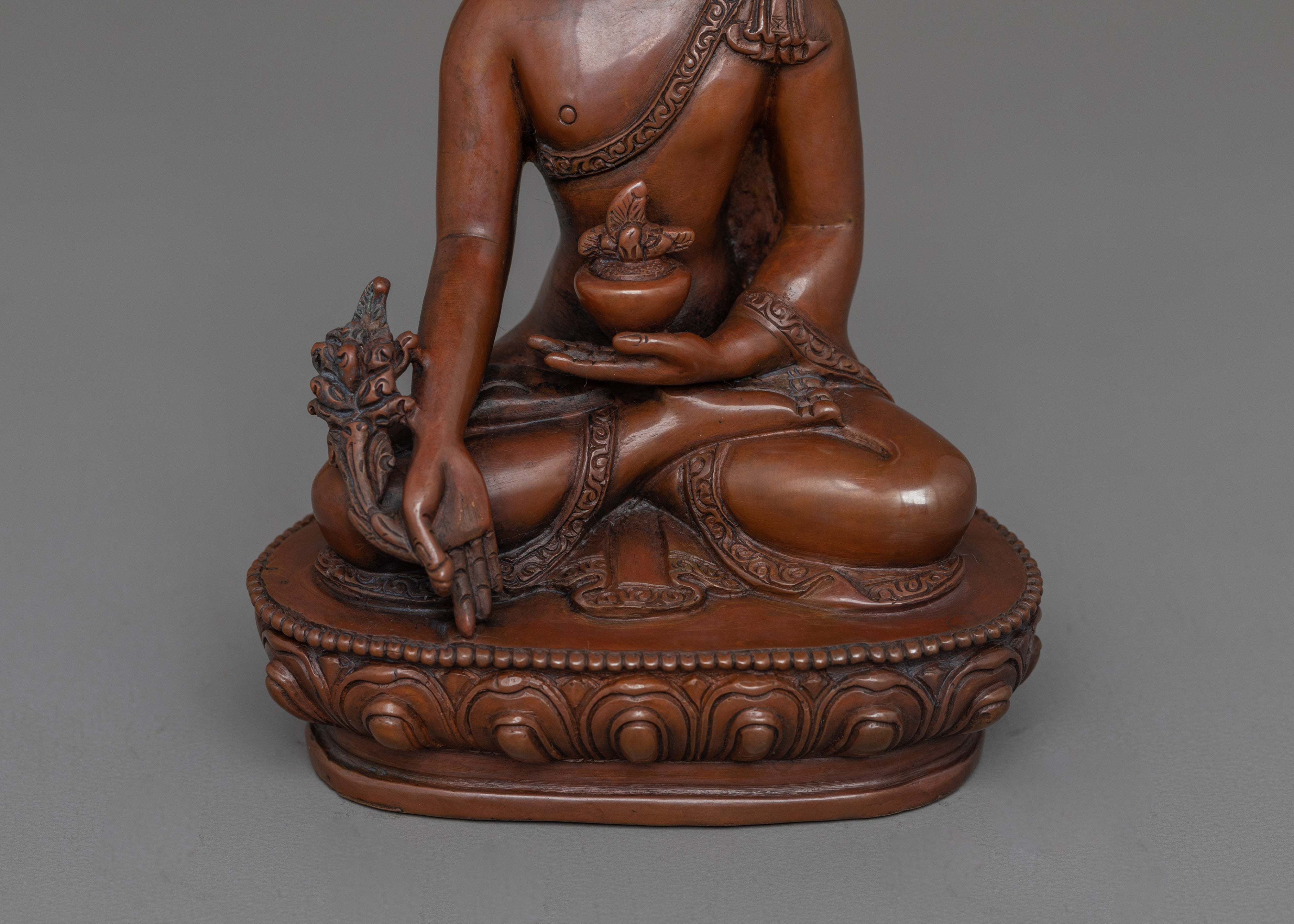 Handmade Bhaisajyaguru Statue | Buddha of Healing, Medicine and Compassion