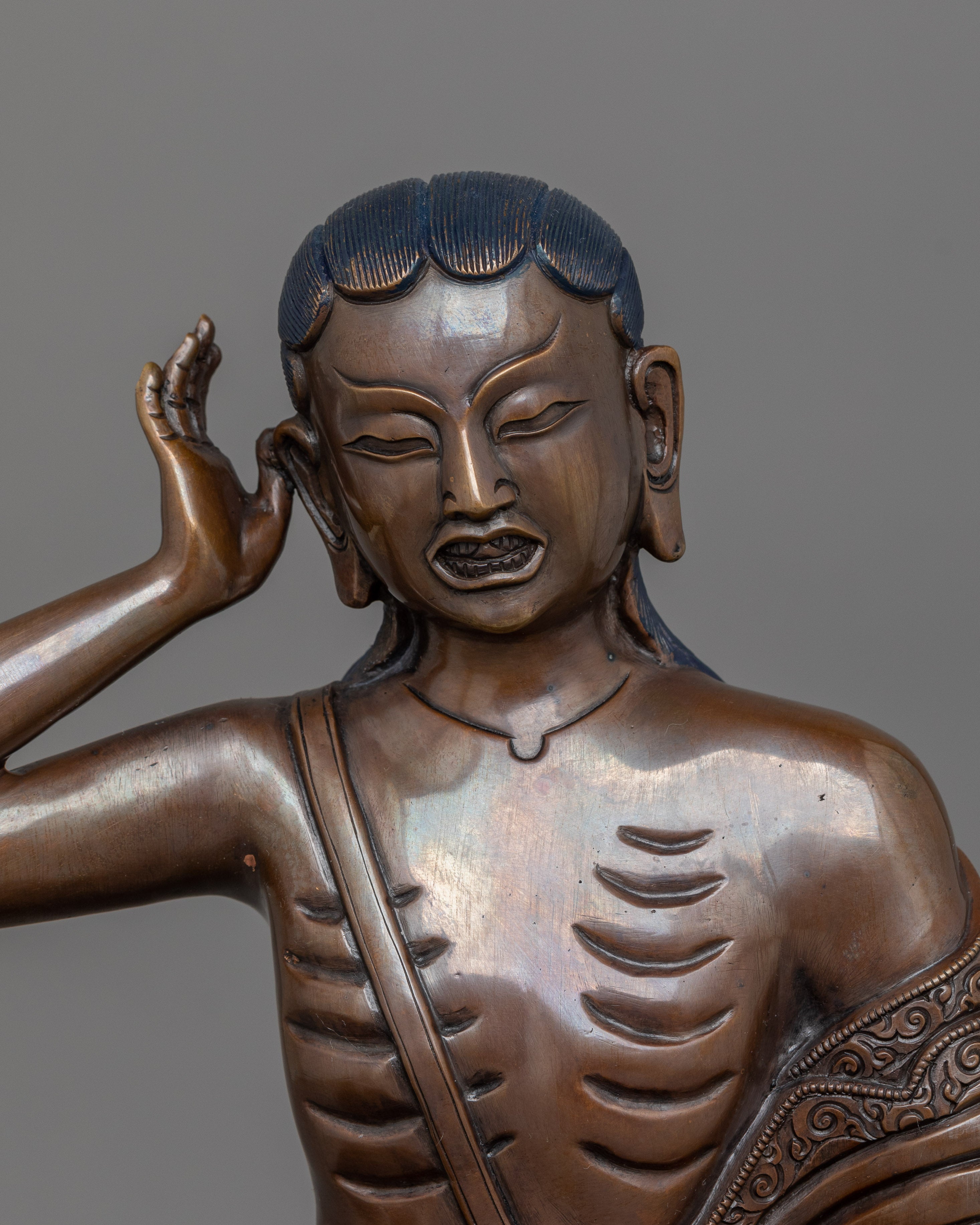 Handmade Himalayan Guru Milarepa Statue | Tibetan Master of Wisdom and Enlightenment