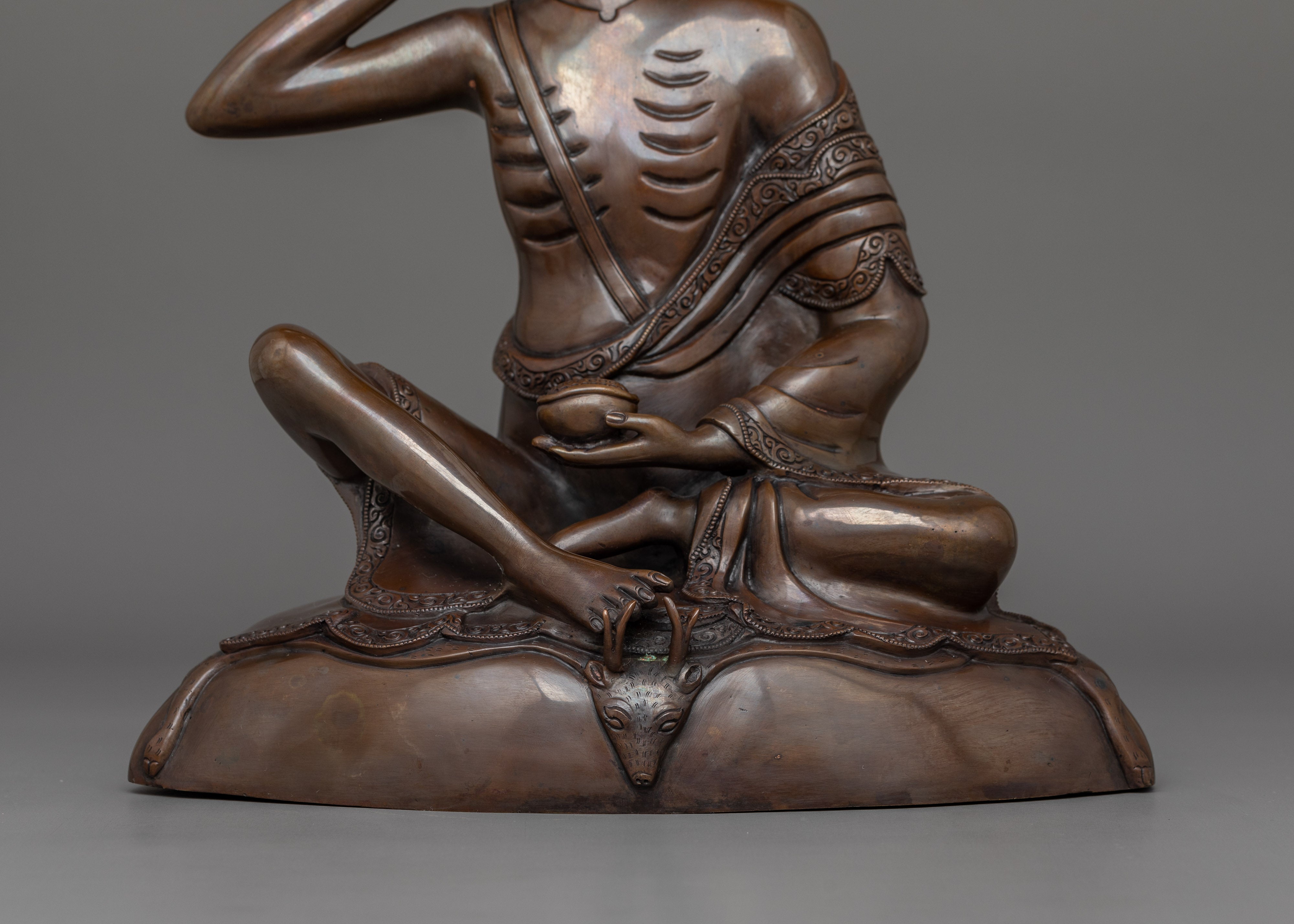 Handmade Himalayan Guru Milarepa Statue | Tibetan Master of Wisdom and Enlightenment