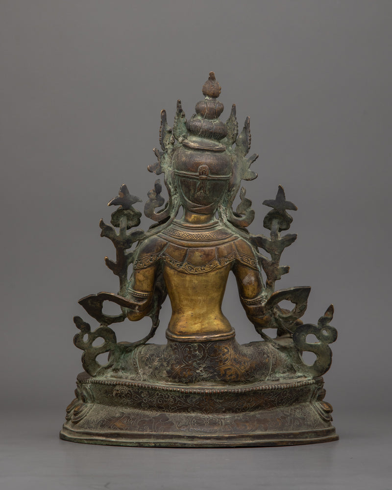 Antique finish Syamatara Statue | Also Known as Green Tara