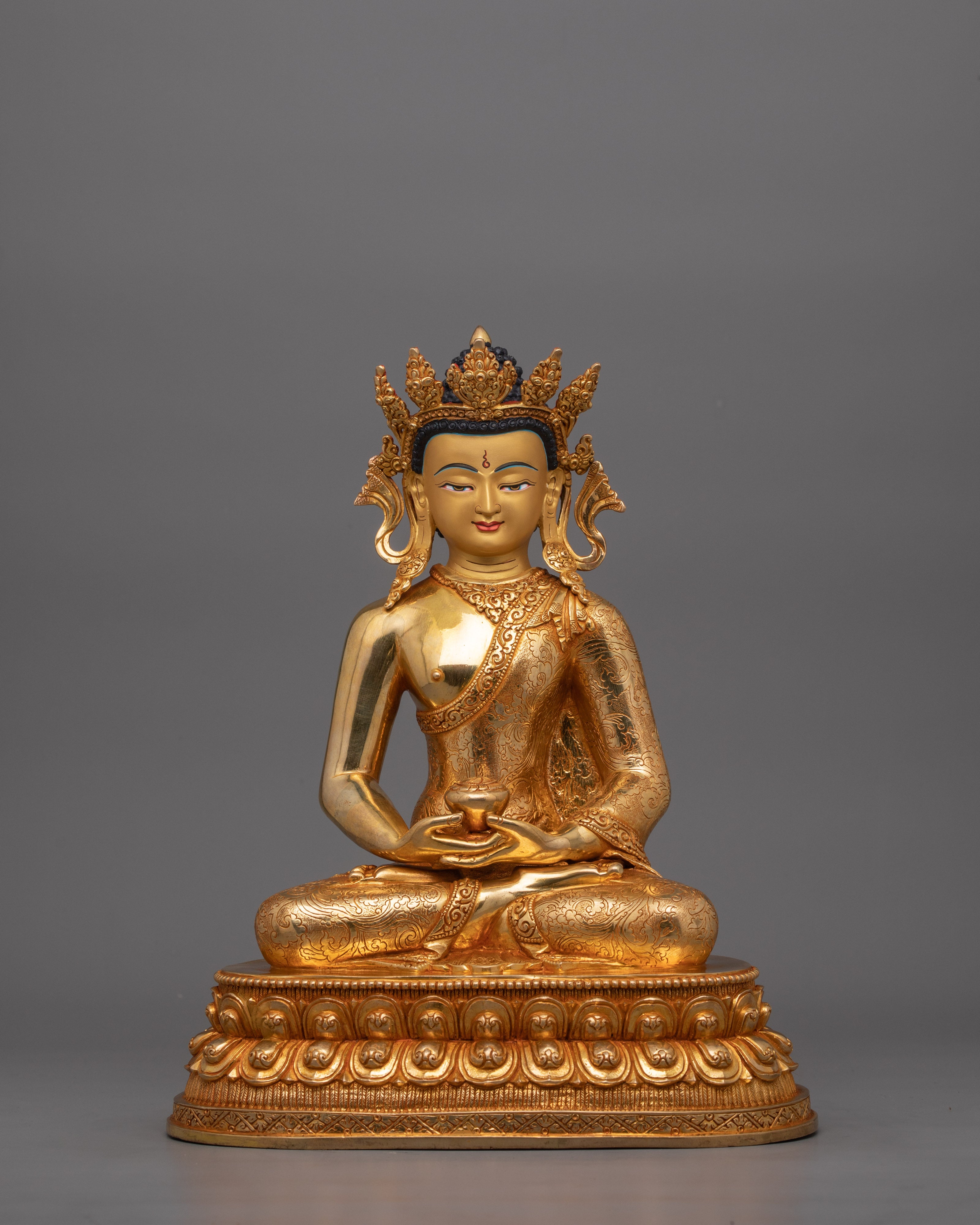 Himalayan Figurine of Three Buddha Set | The Buddhas of Compassion and Wisdom