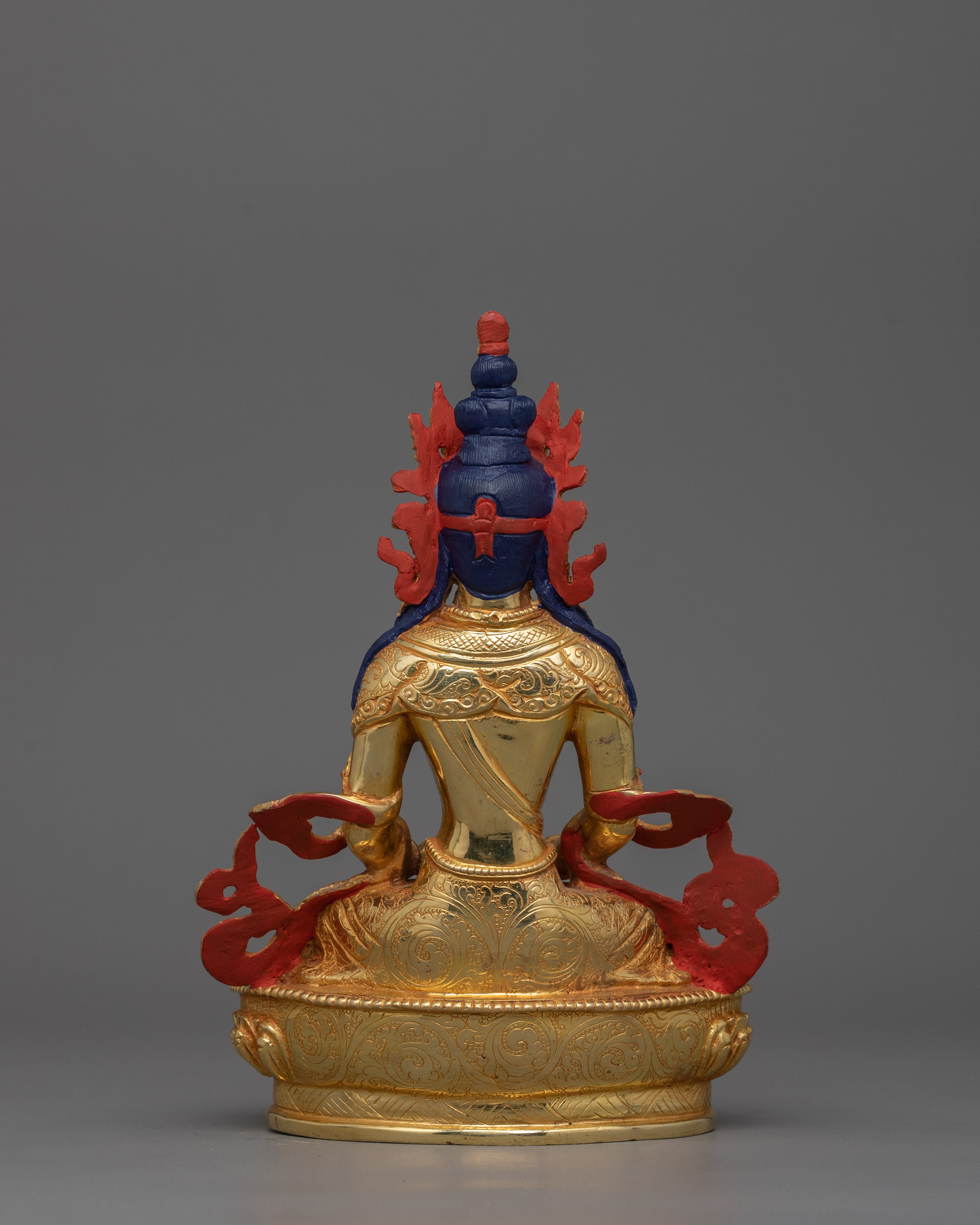 Himalayan Longevity Deity Amitayus Statue | Spiritual Master and Protector