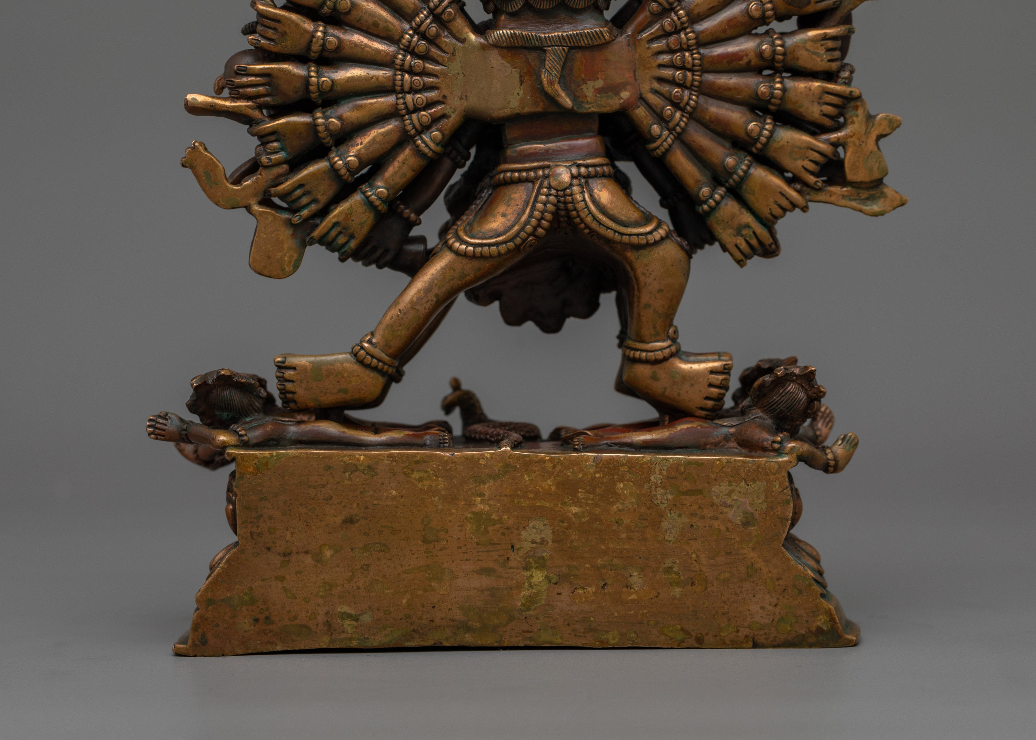 Handmade Buffalo Head Yamantaka  | Oxidized Body Deity