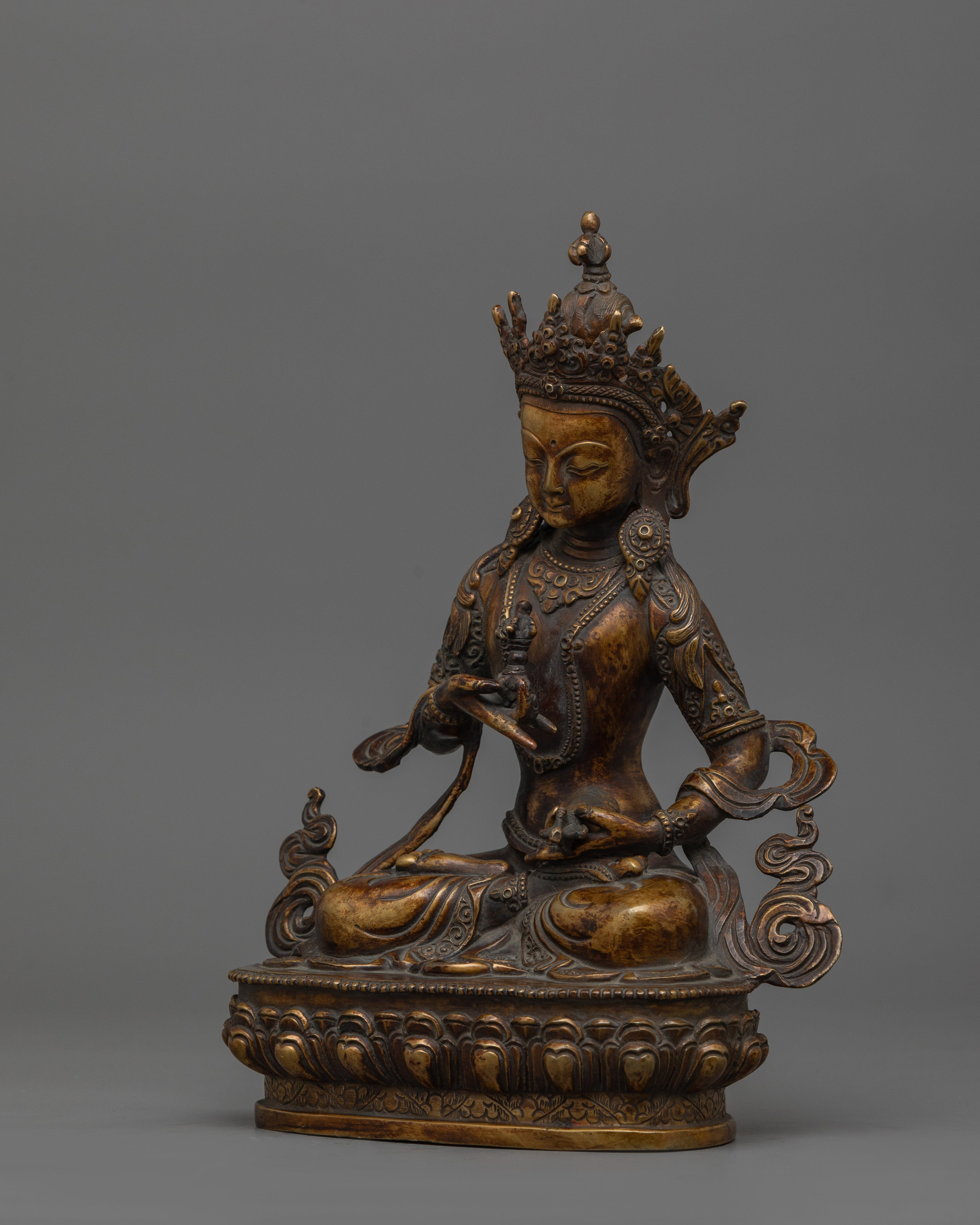 Handmade Purity Deity Vajrasattva Statue | Antique Finish Sculpture