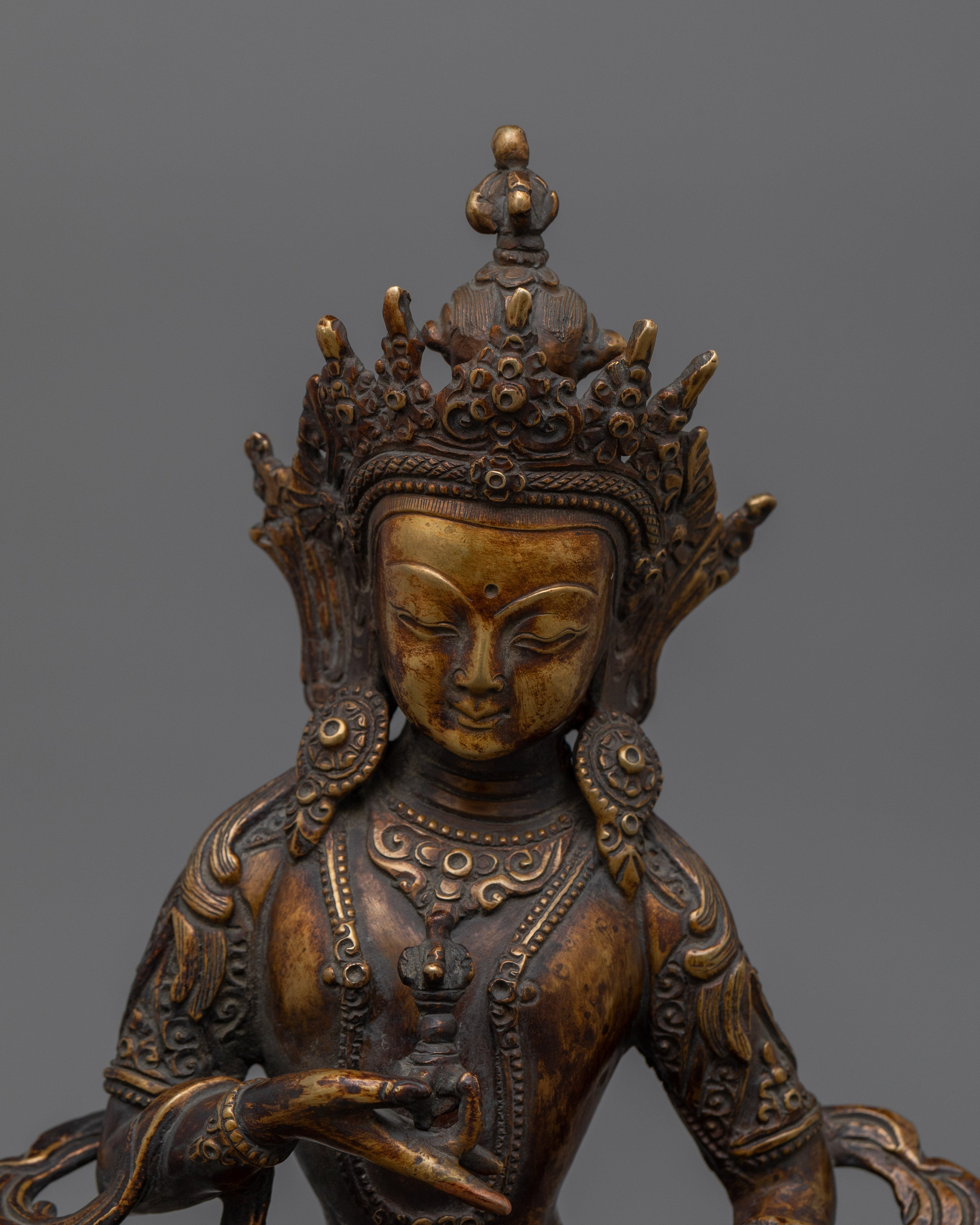 Handmade Purity Deity Vajrasattva Statue | Antique Finish Sculpture