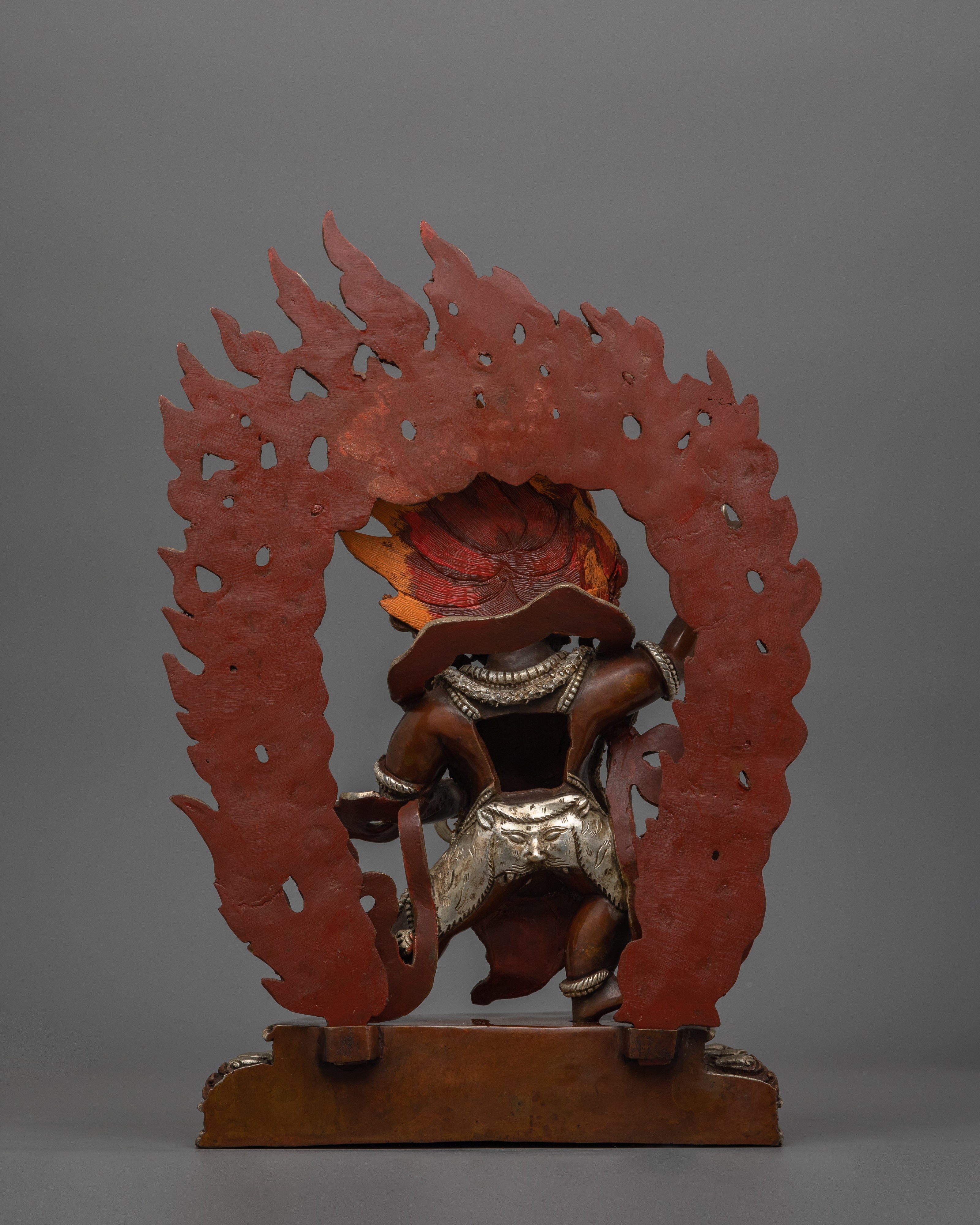 Protection Deity Vajrapani Statue | Silver Plated Statue