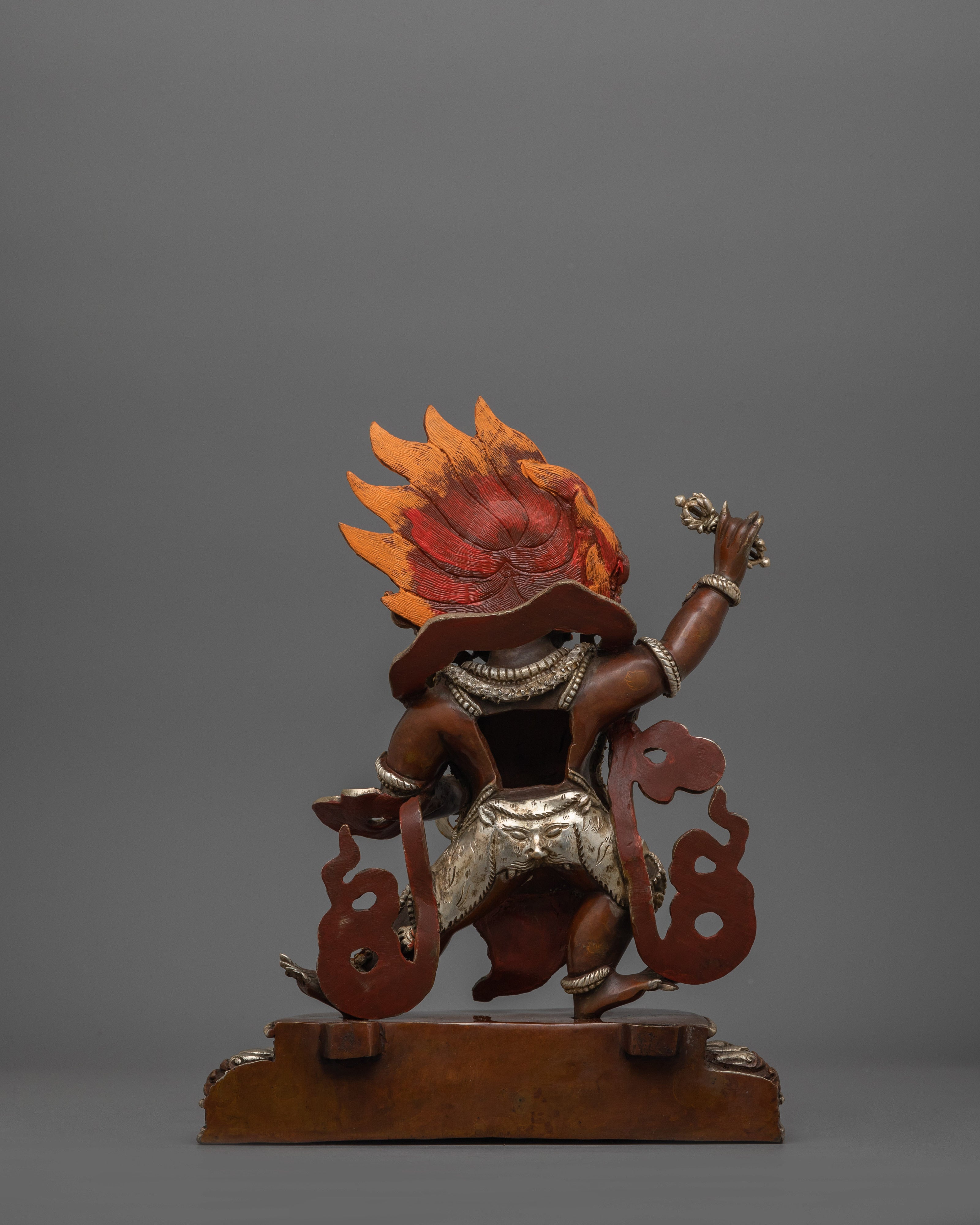 Protection Deity Vajrapani Statue | Silver Plated Statue
