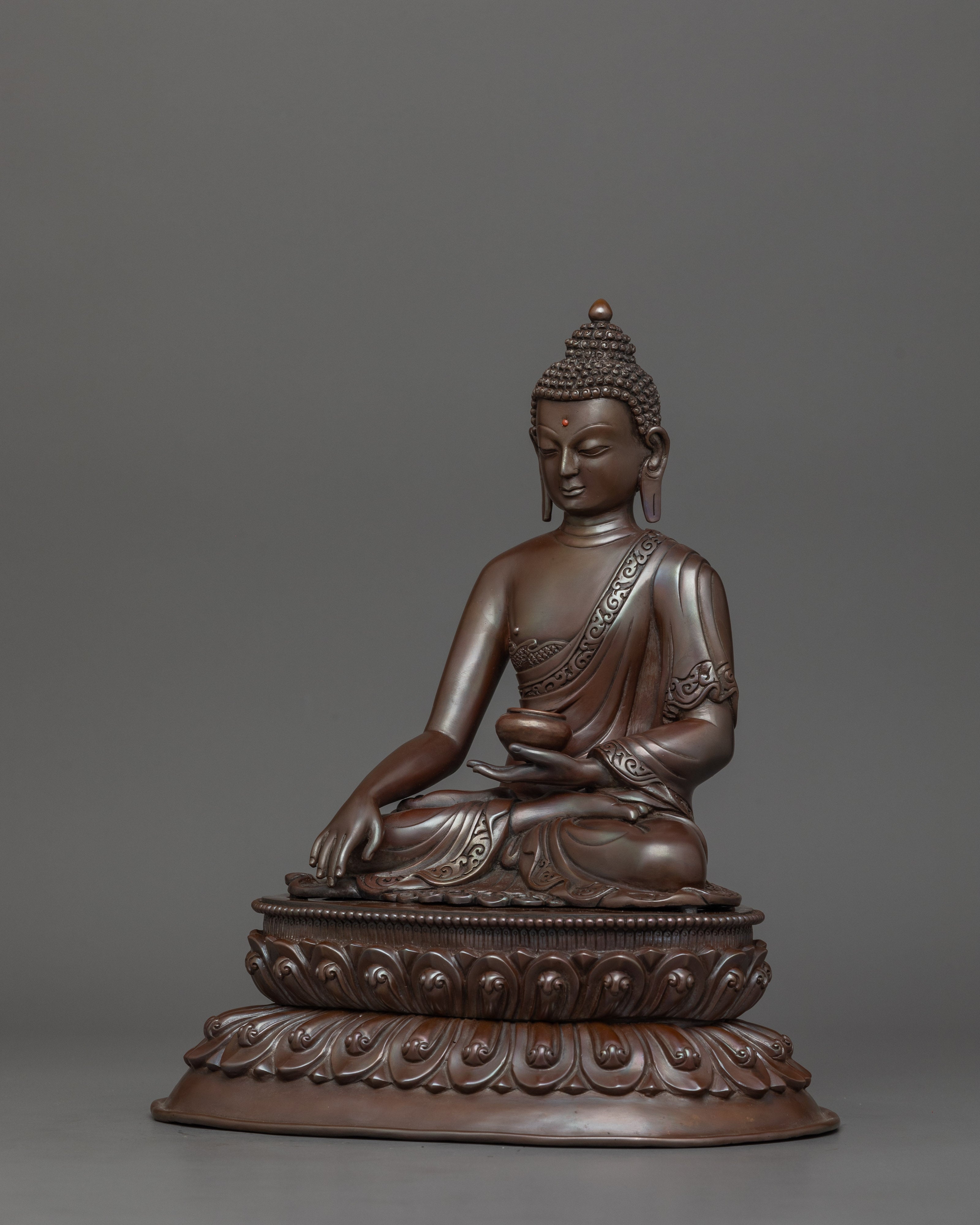 Tibetan Figurine of the First Historical Buddha Shakyamuni | The Buddha of Wisdom