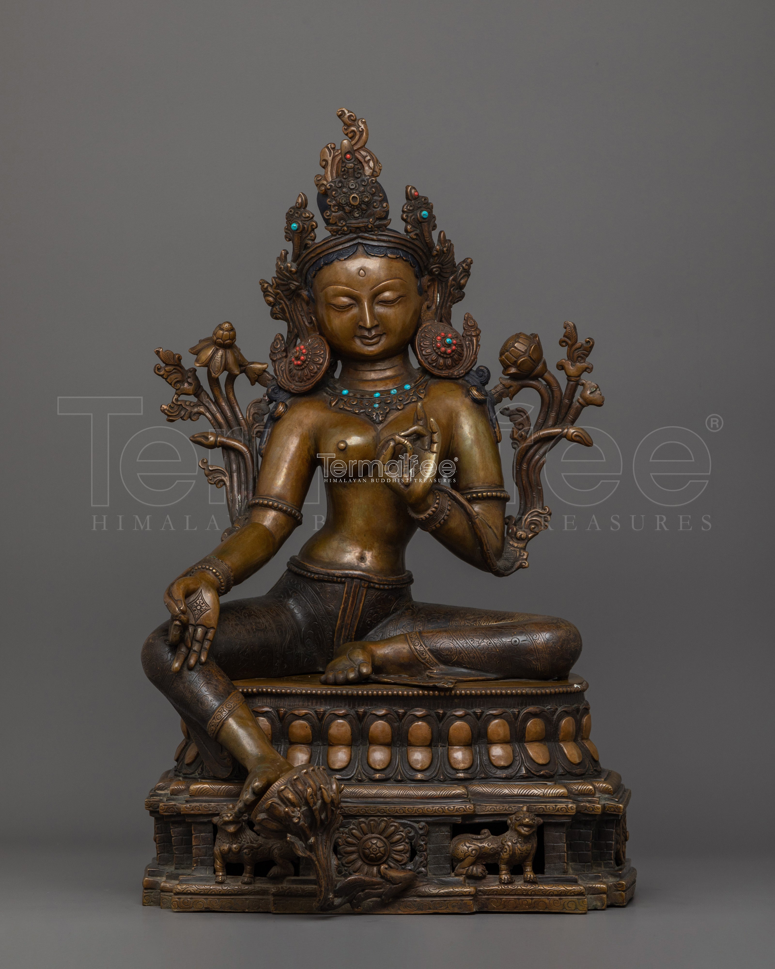 Shyamatara Beloved Deity Sculpture | Tibetan Buddhist Goddess for Altar