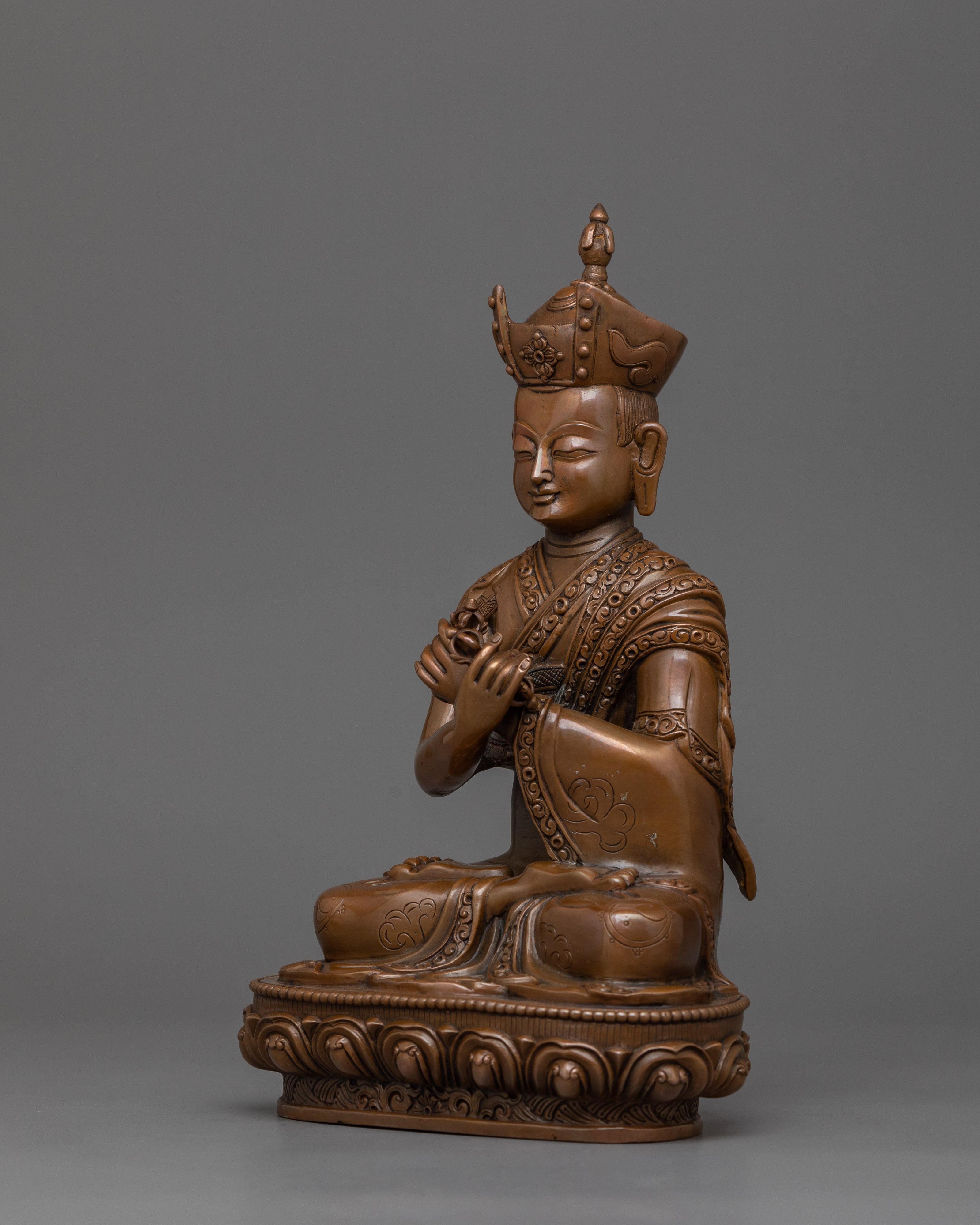 Buddhist Master Karmapa Statue | Oxidized Body Artwork