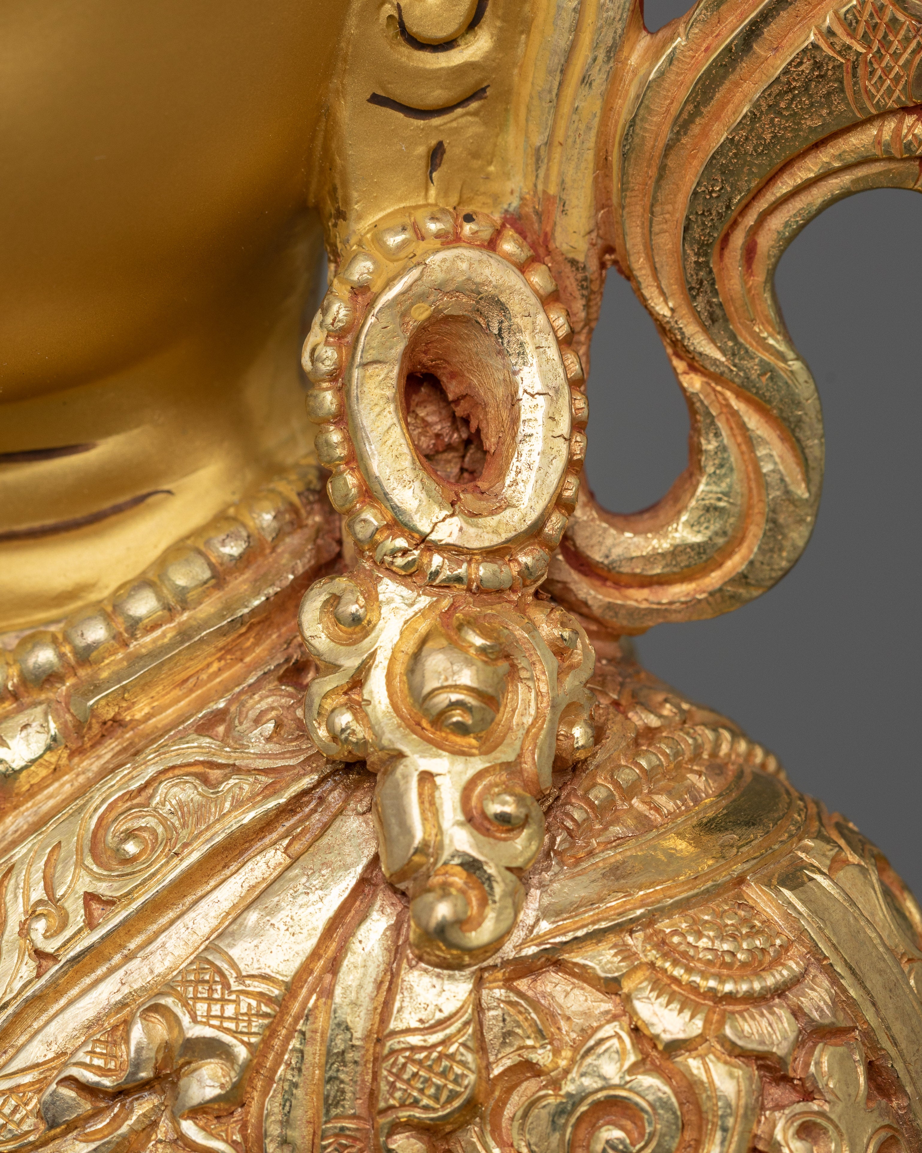 Handmade Crown Shakyamuni Buddha Figurine | Also Known as Teacher