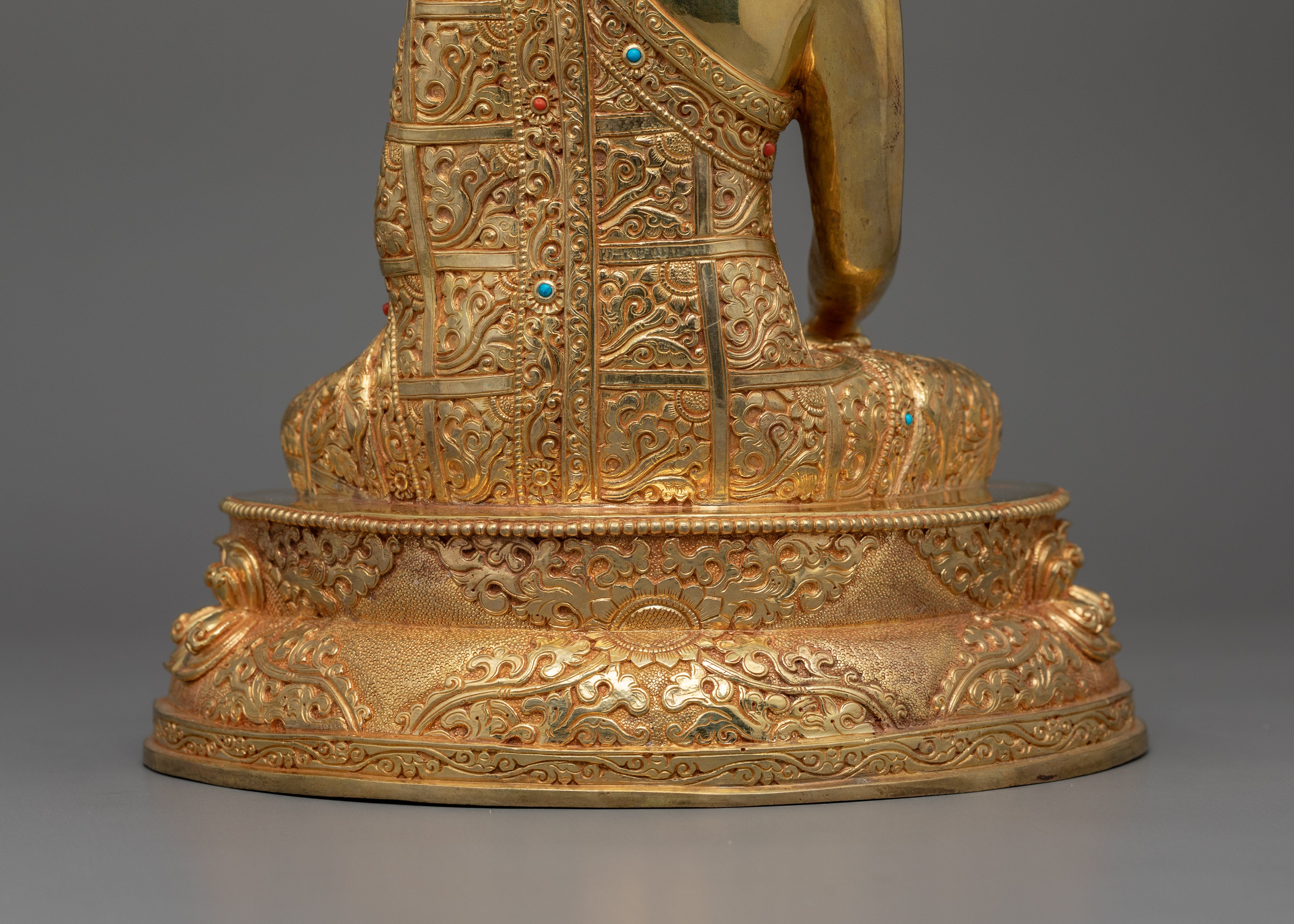 Handmade Crown Shakyamuni Buddha Figurine | Also Known as Teacher