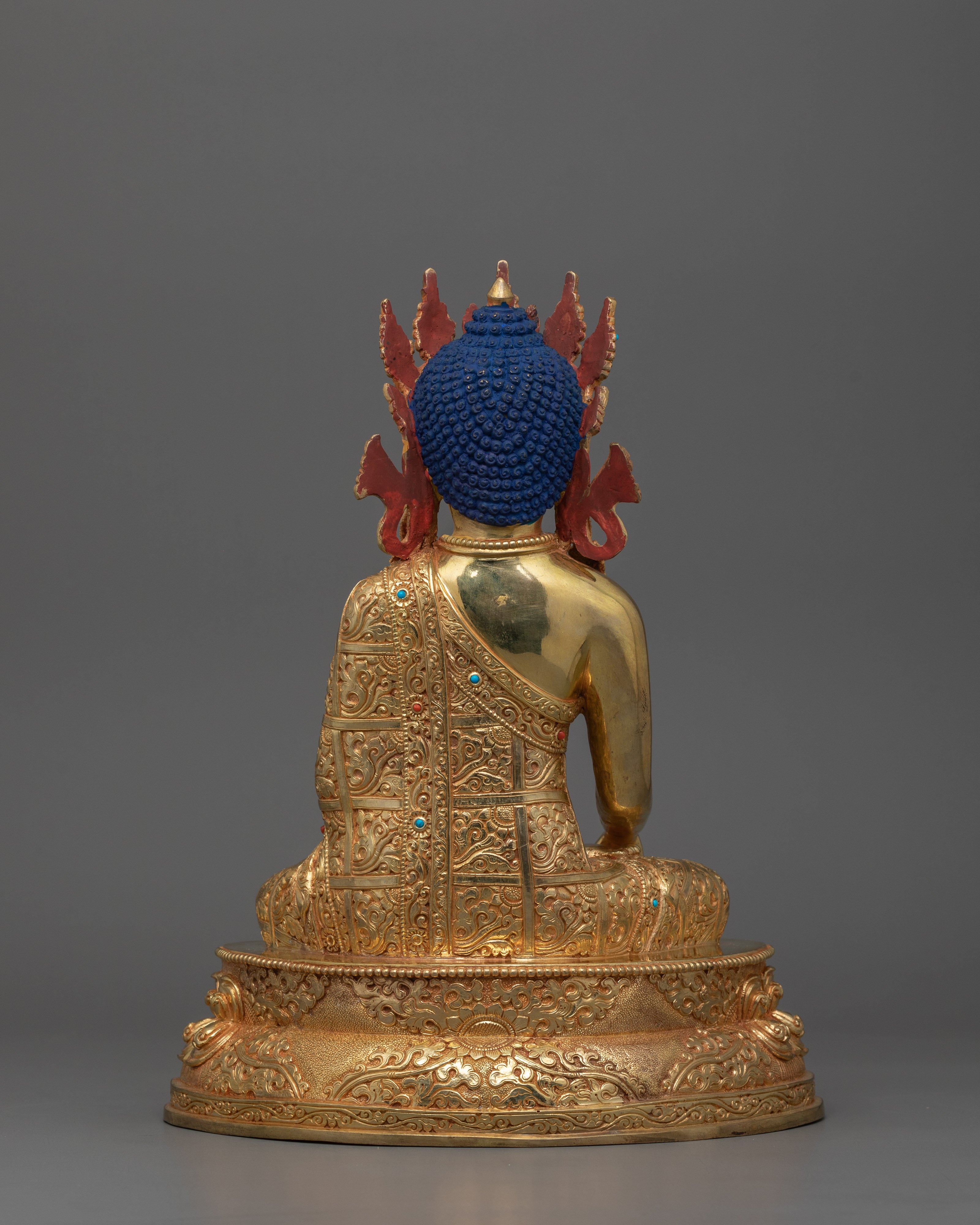 Handmade Crown Shakyamuni Buddha Figurine | Also Known as Teacher