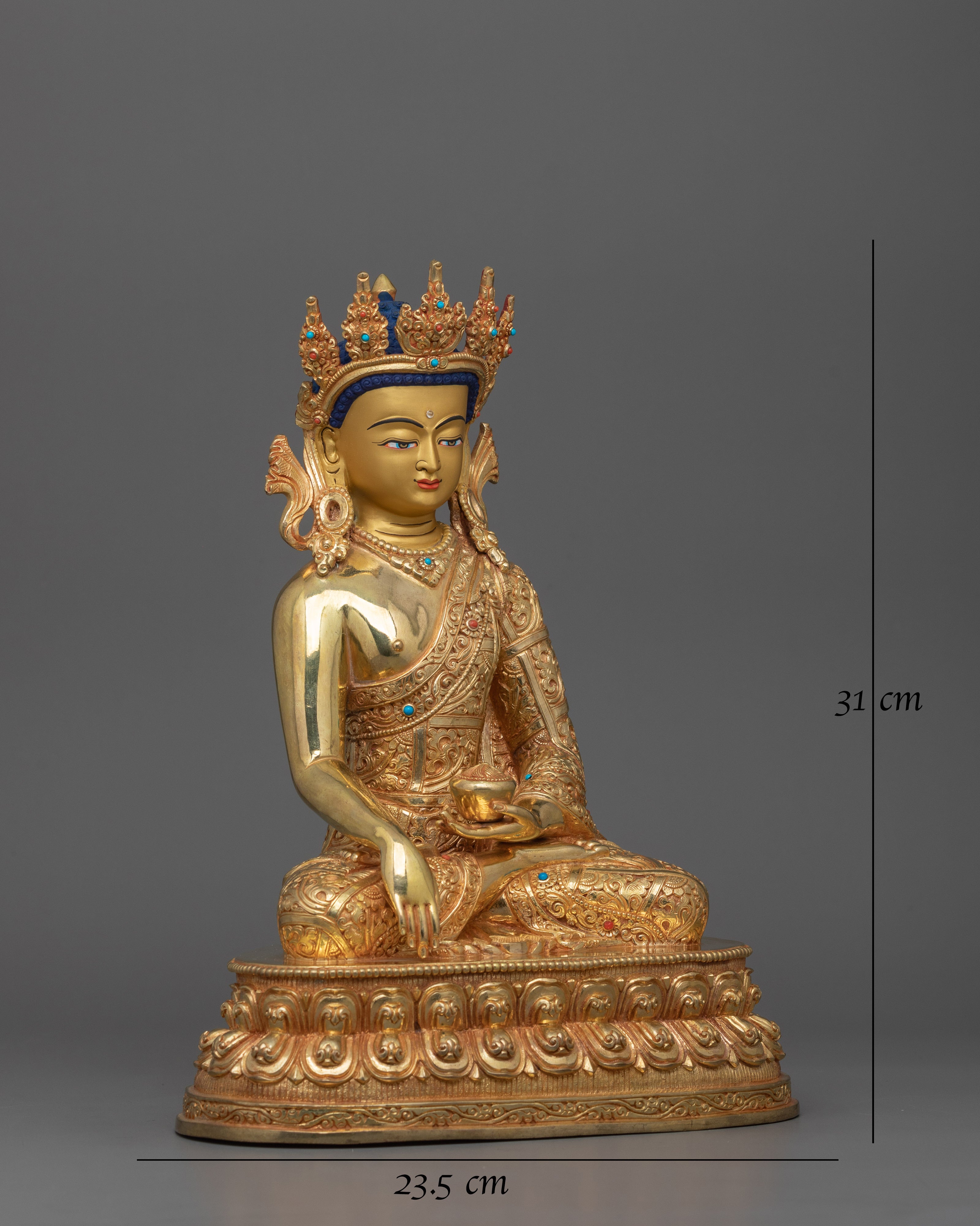 handmade-crown-shakyamuni-buddha-figurine