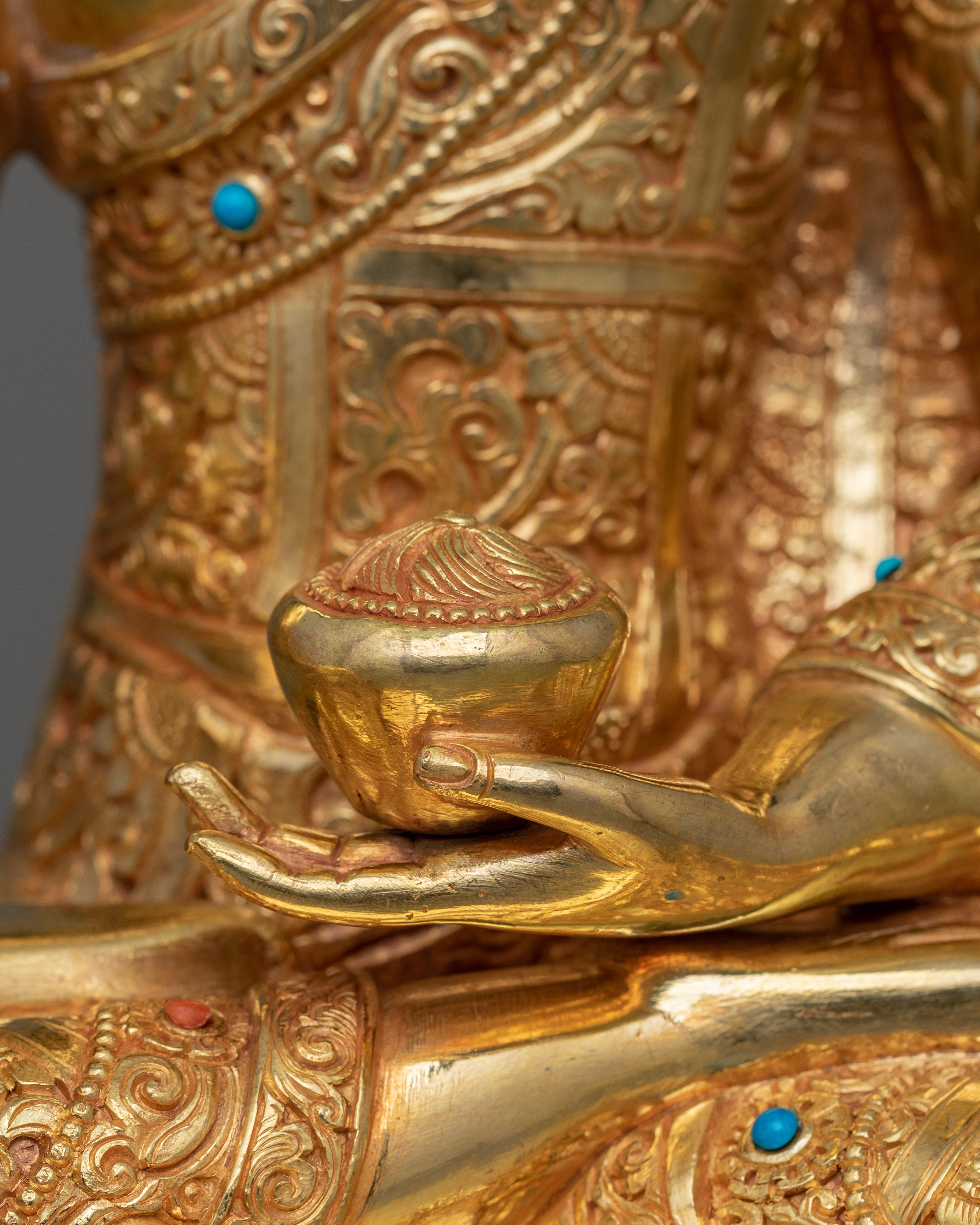 Handmade Crown Shakyamuni Buddha Figurine | Also Known as Teacher