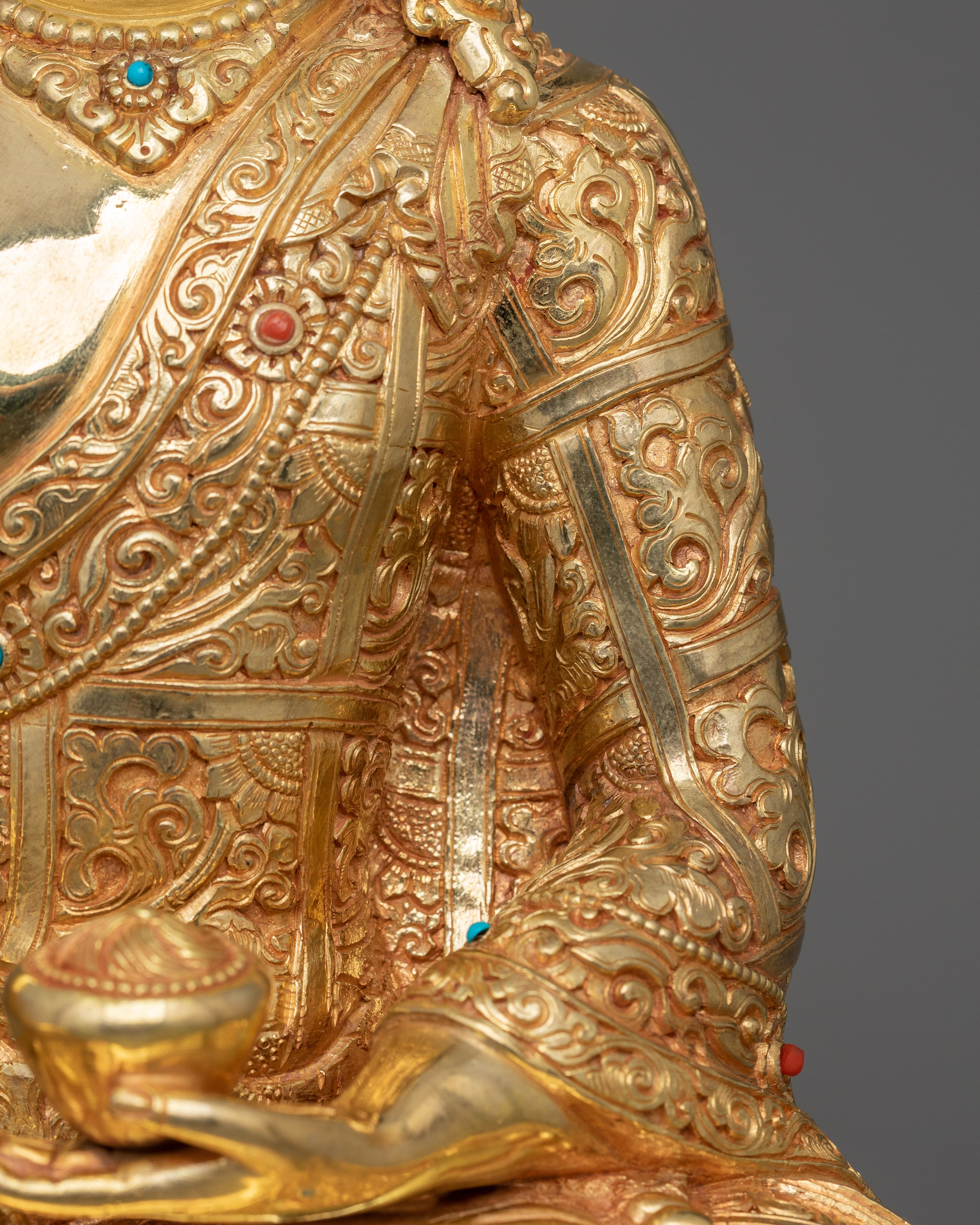 Handmade Crown Shakyamuni Buddha Figurine | Also Known as Teacher