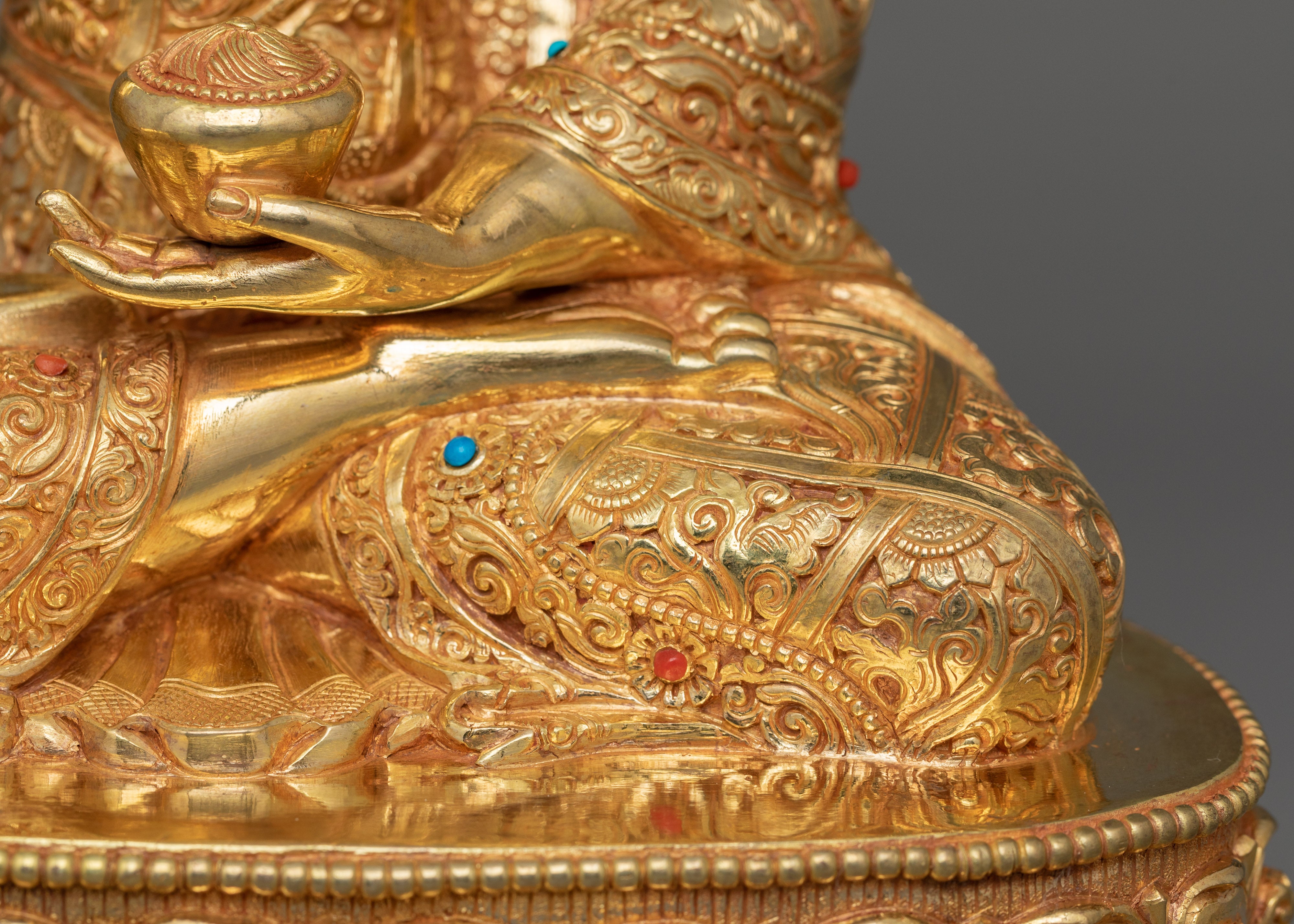 Handmade Crown Shakyamuni Buddha Figurine | Also Known as Teacher