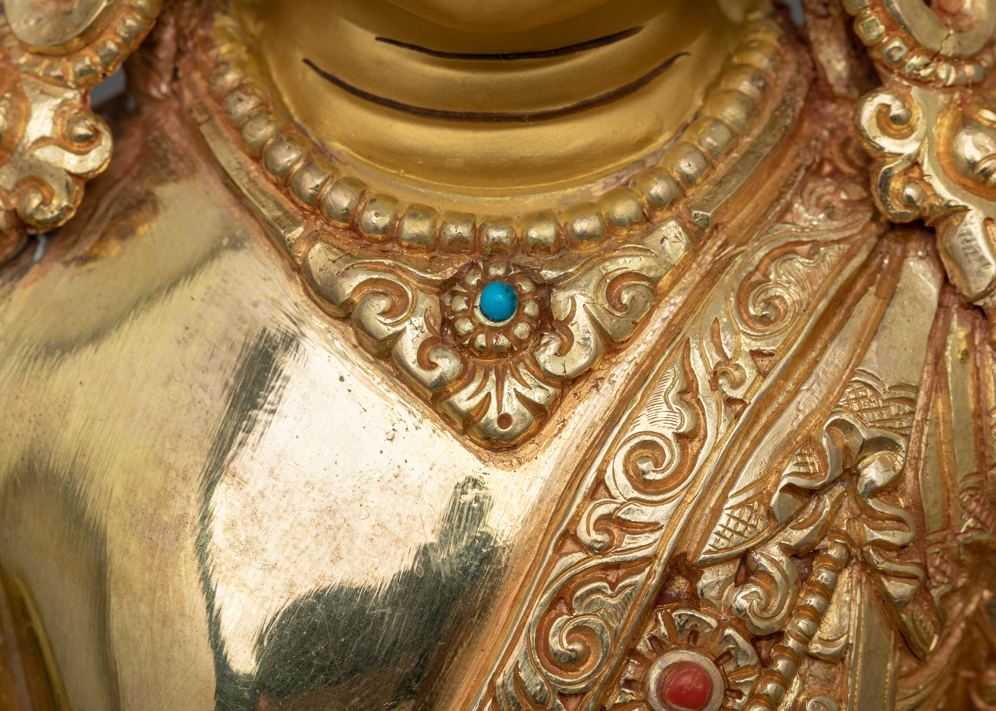 Handmade Crown Shakyamuni Buddha Figurine | Also Known as Teacher